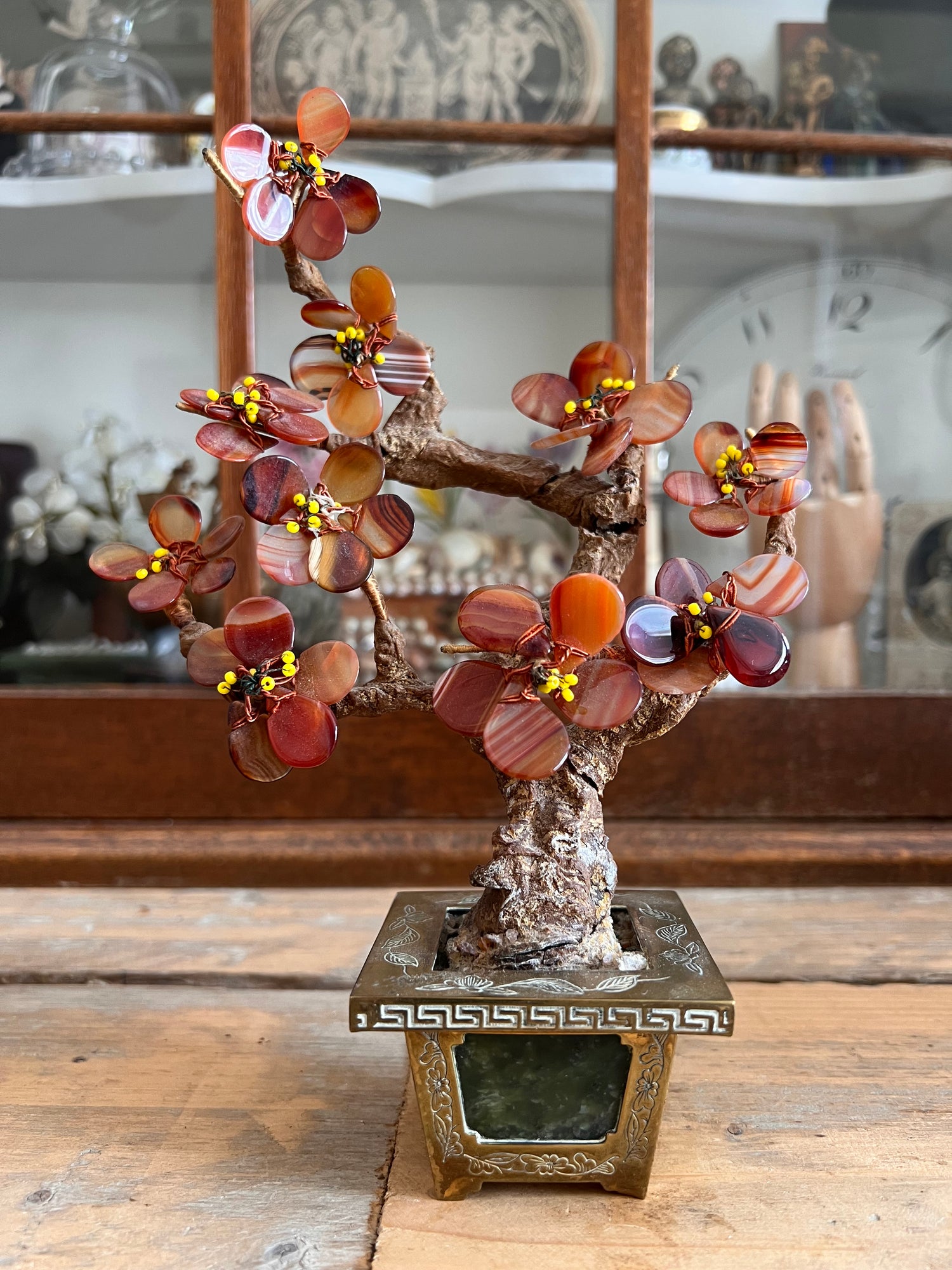 Vintage edelsteen boom agaat