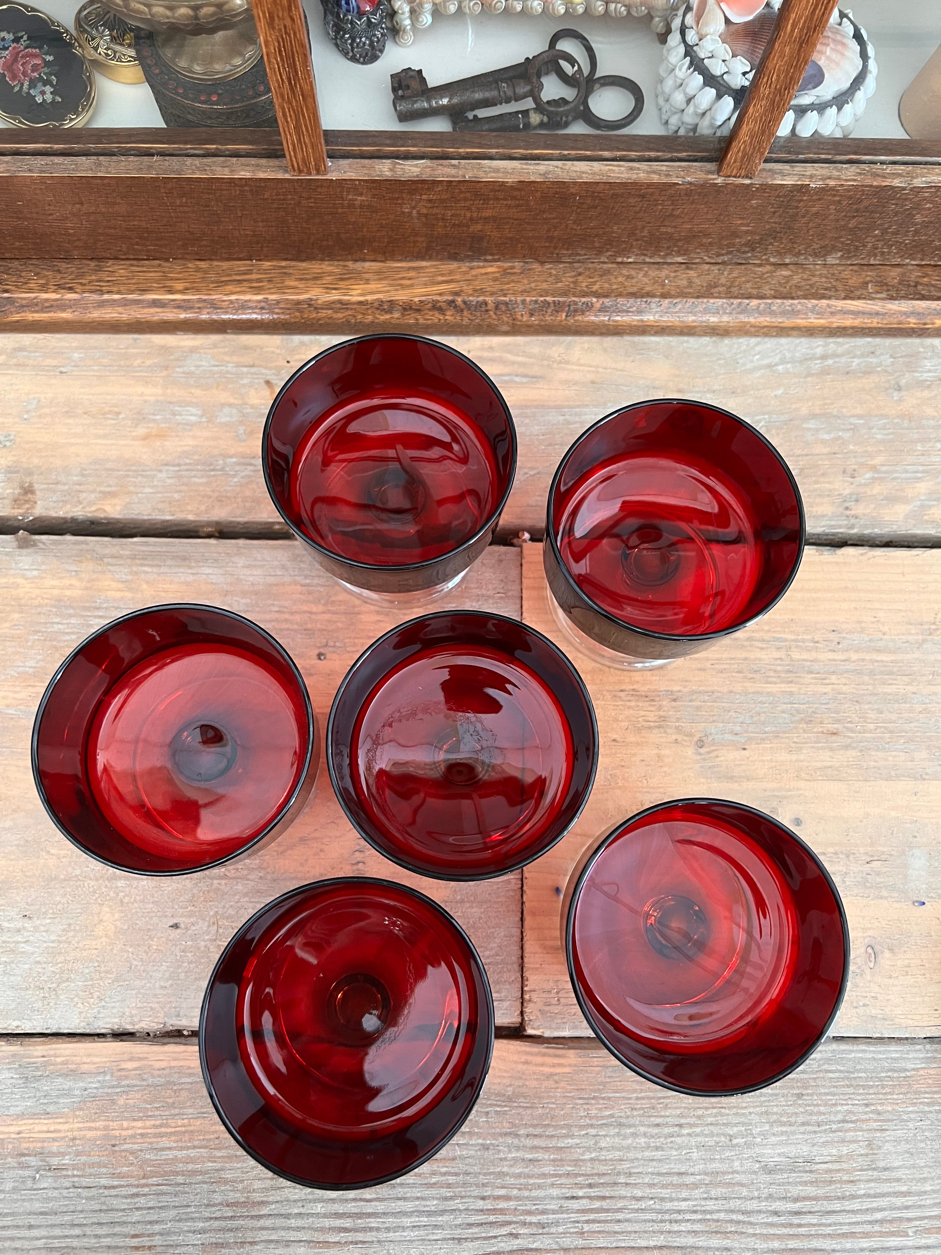 Stapelbaar dessertglas Luminarc rood