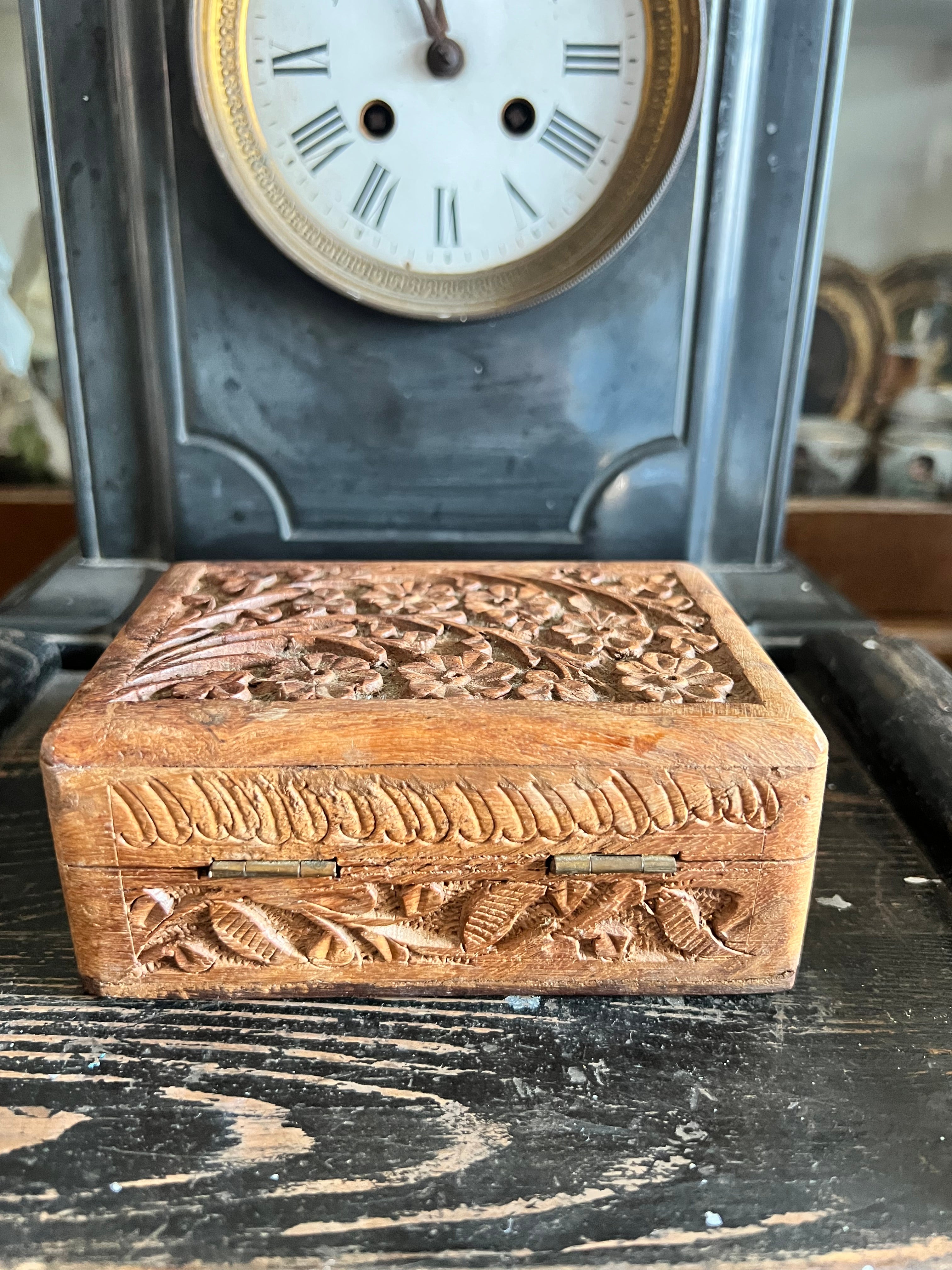 Indiaas opbergdoosje van hout