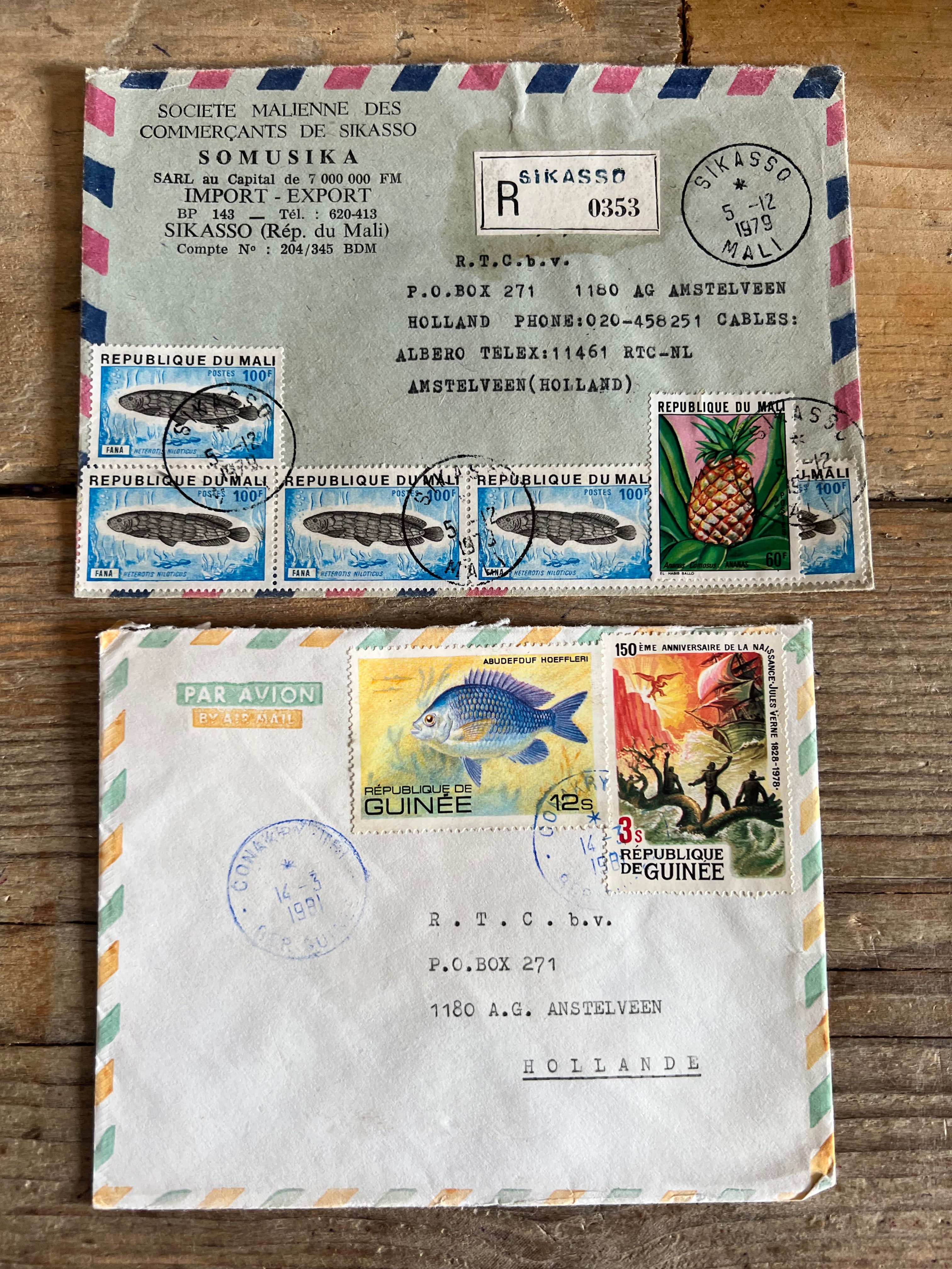Set van 10 vintage enveloppen "kameleon"