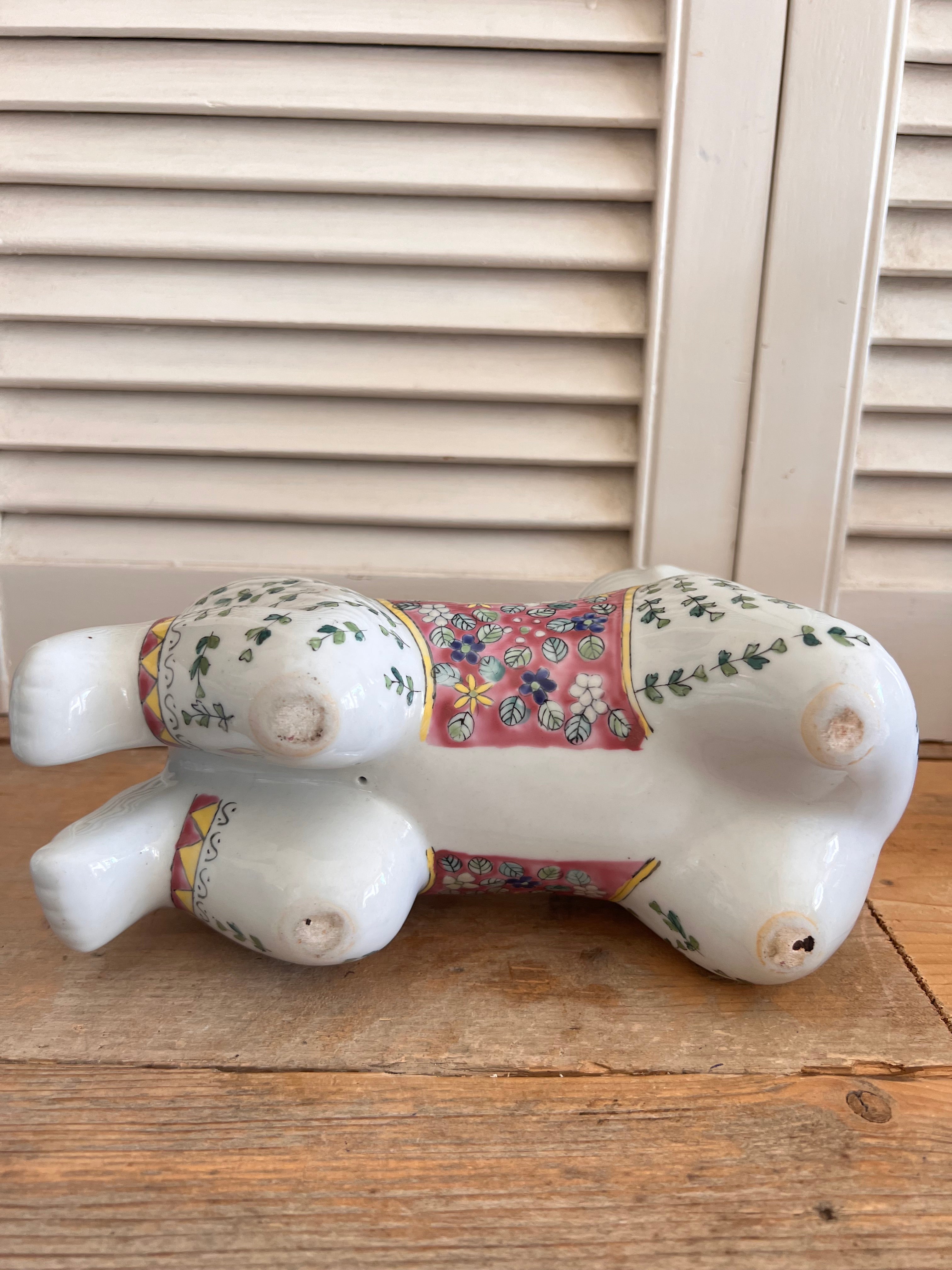 Chinese opiumsteun, opium pillow, Jingdezhenporselein, Chinees porselein, Oosterse woondecoratie, vintage interieur, verzamelobject, Chinese woonaccessoires, uniek vintage object