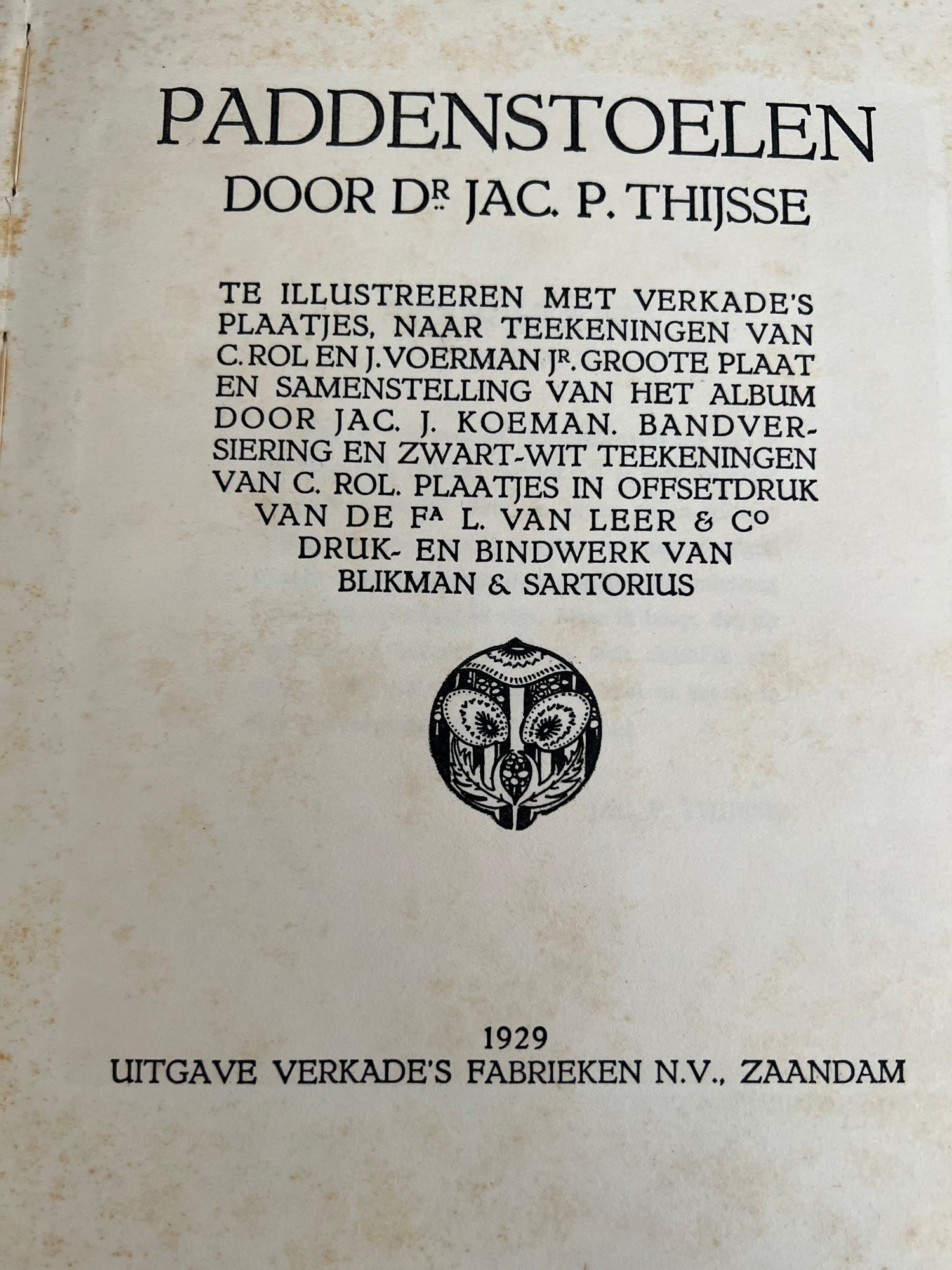 Verkade plaatjesboek paddenstoelen