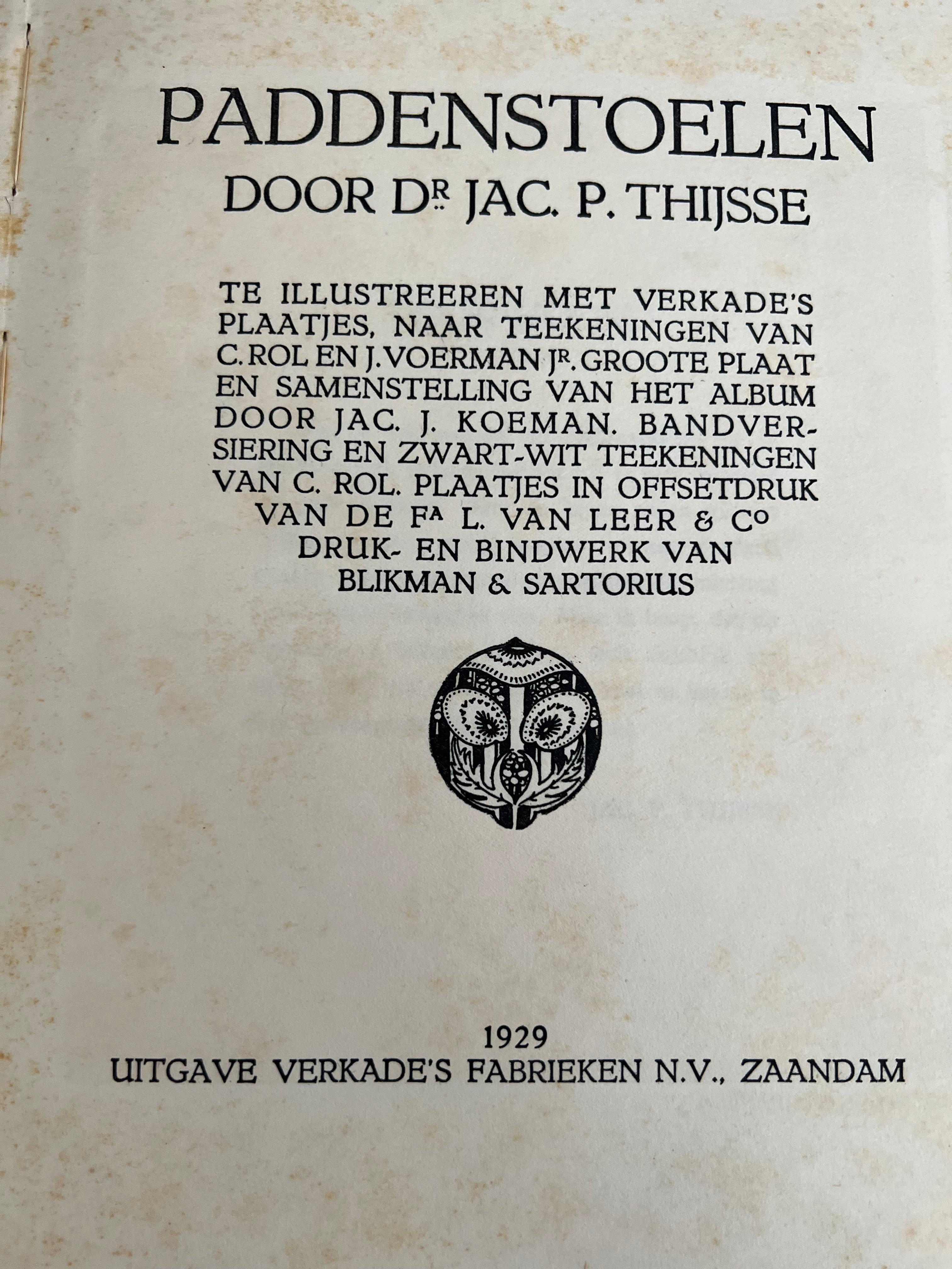 Verkade plaatjesboek paddenstoelen