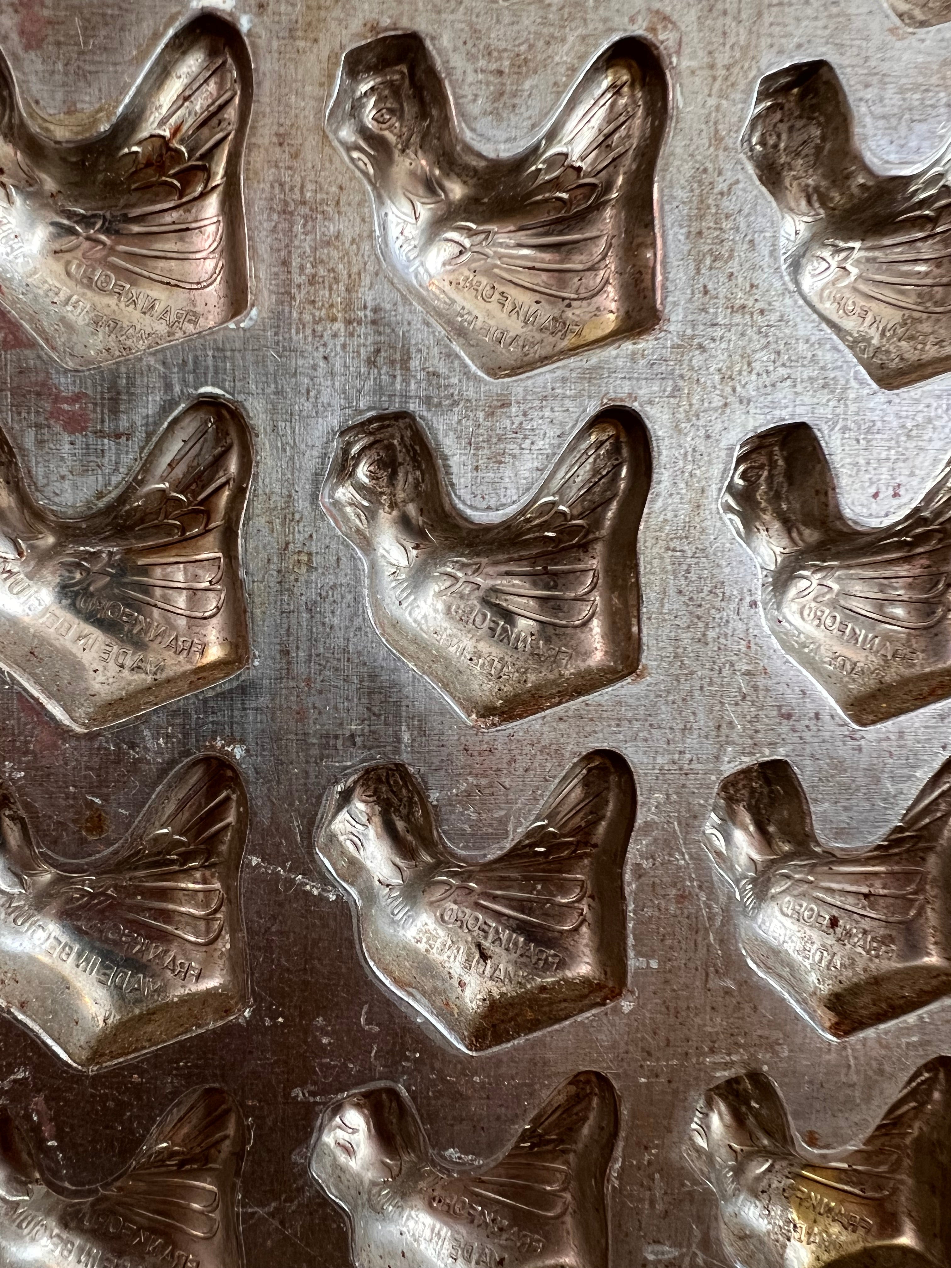 Vintage chocoladevorm kippetjes