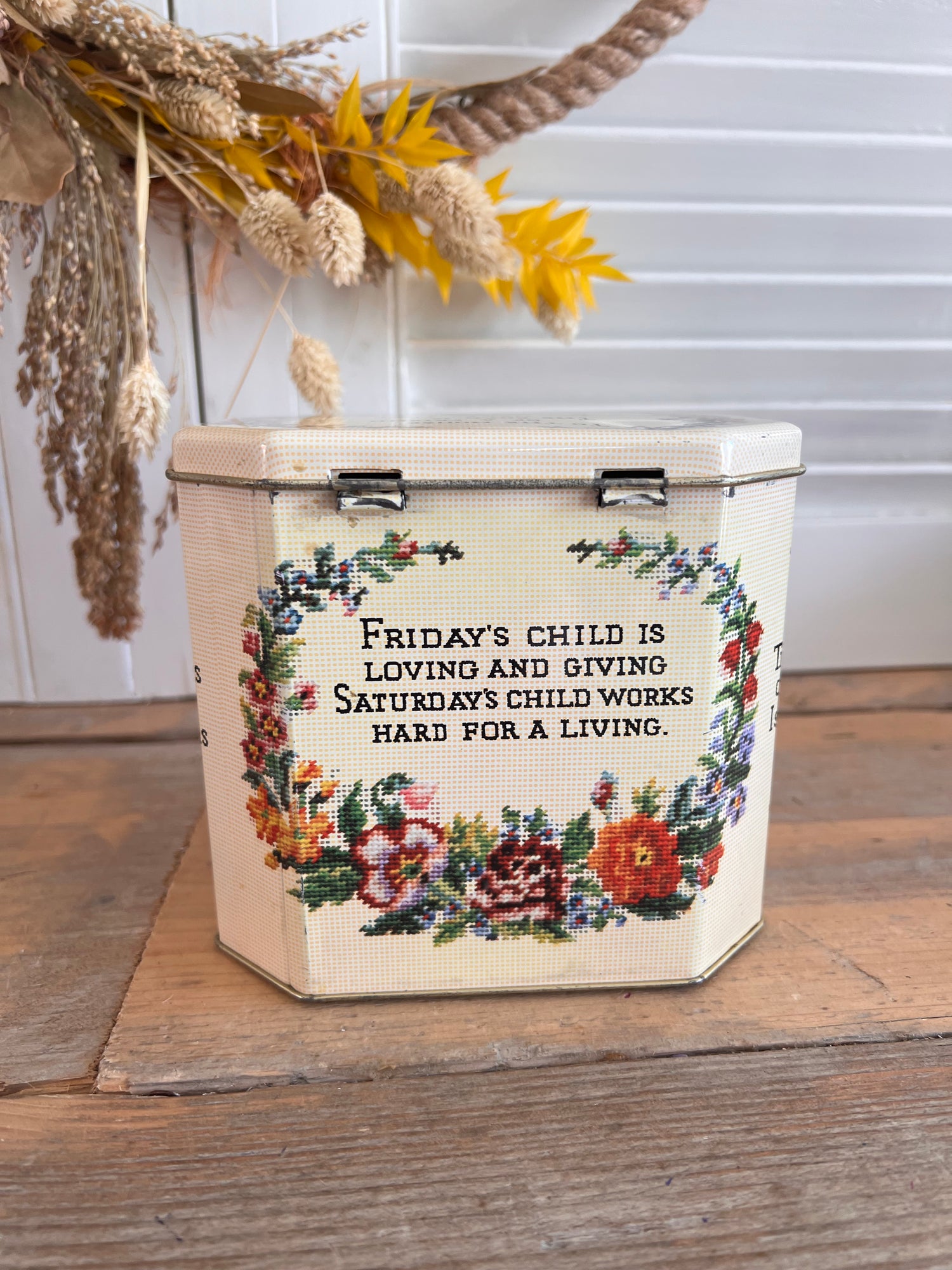 Vintage blikje The house of a friend