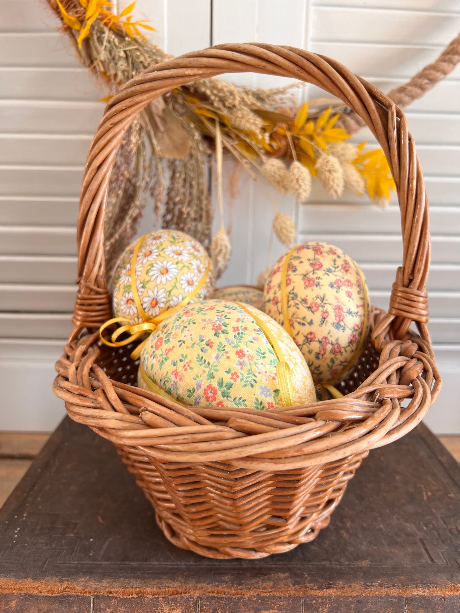 Vintage rieten mandje ovaal