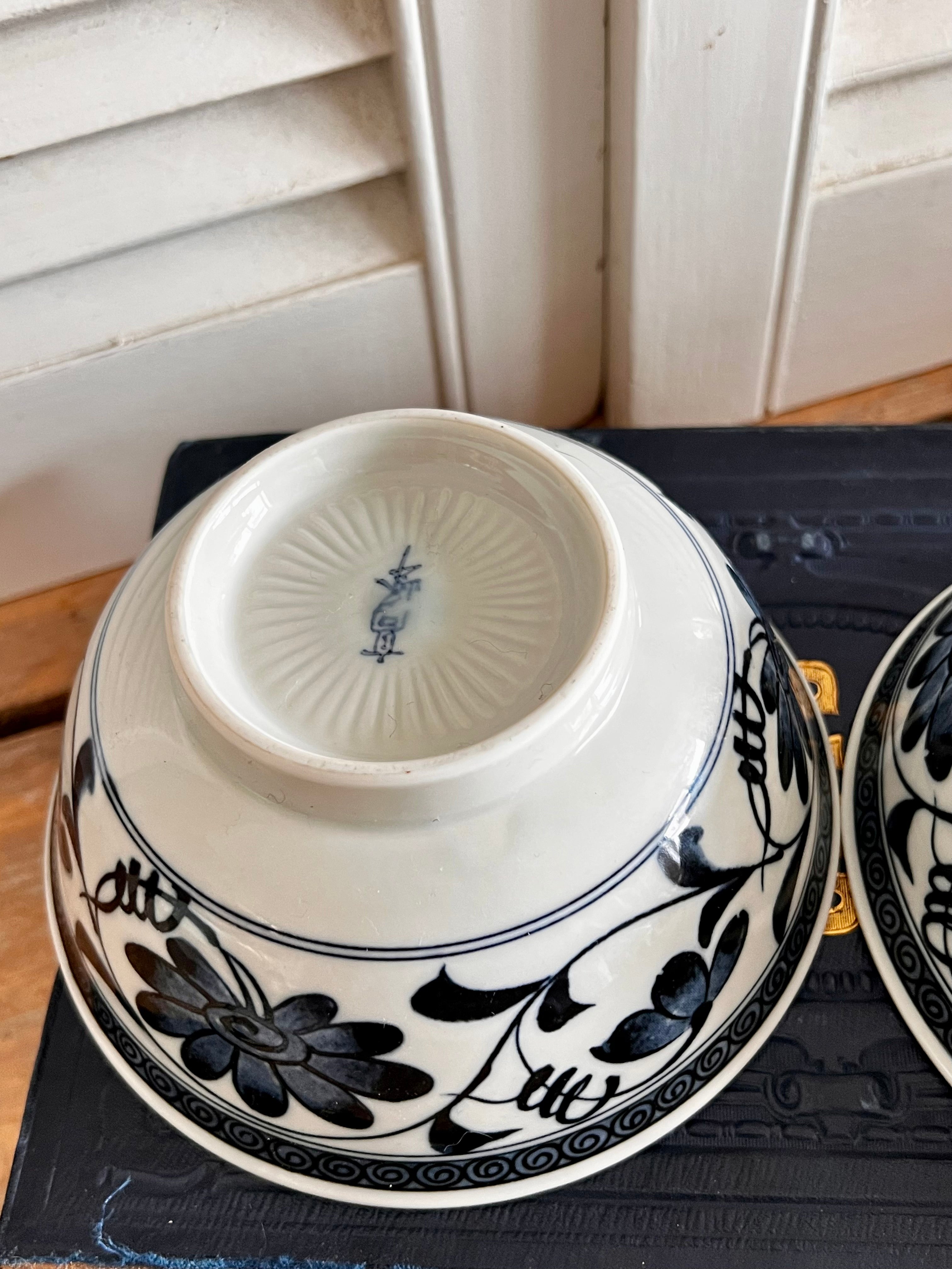 Set van twee Japanse rijstkommen (Chawan)