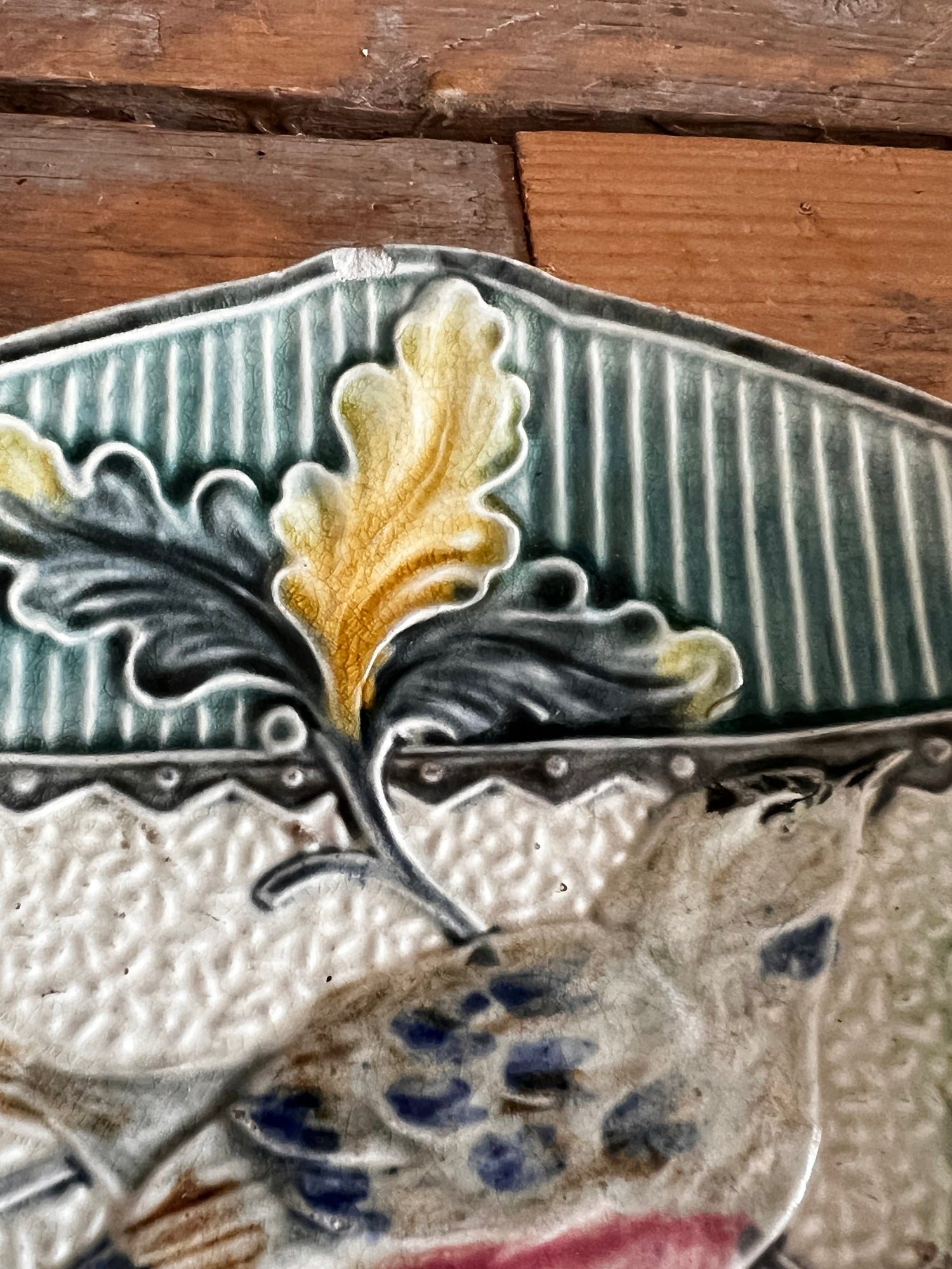 Antiek Majolica bord