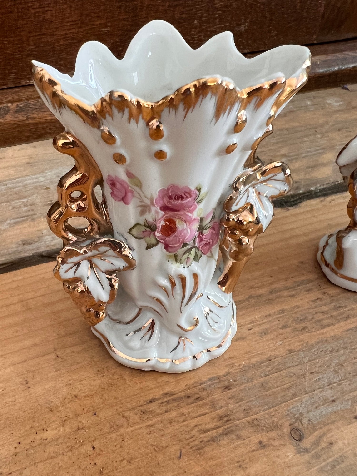 Antique French bridal vases
