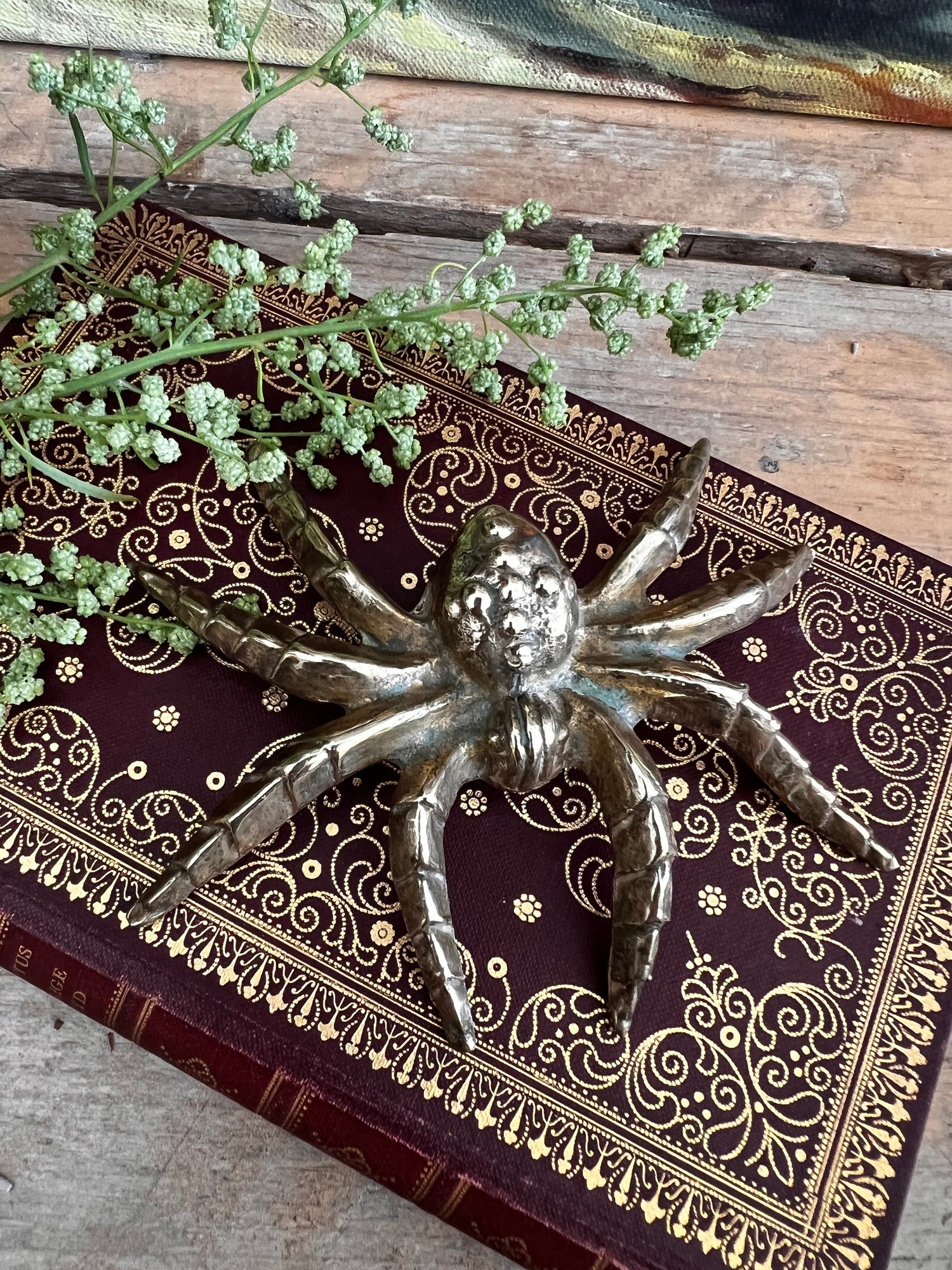 Vintage spin van messing