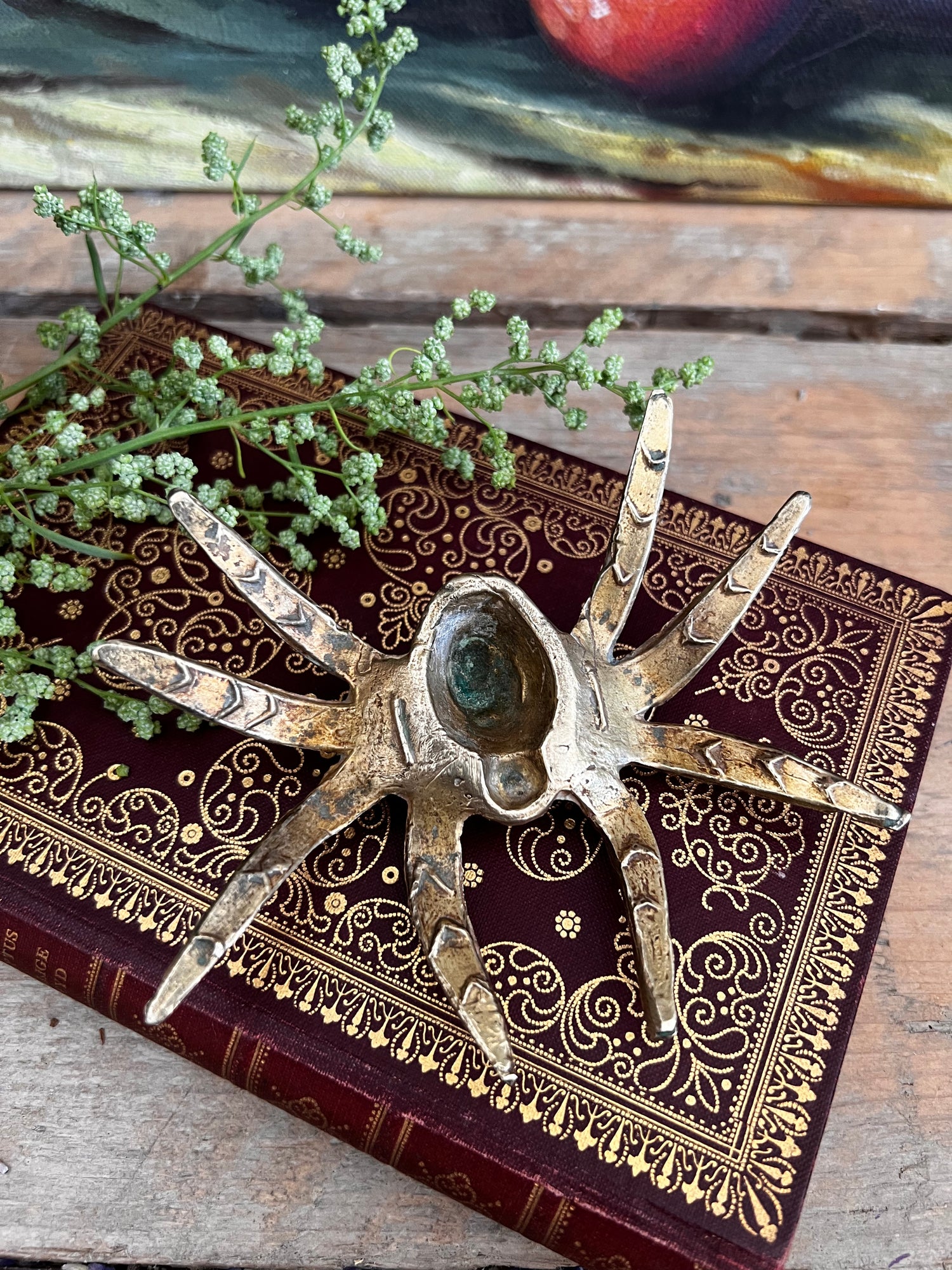 Vintage spin van messing