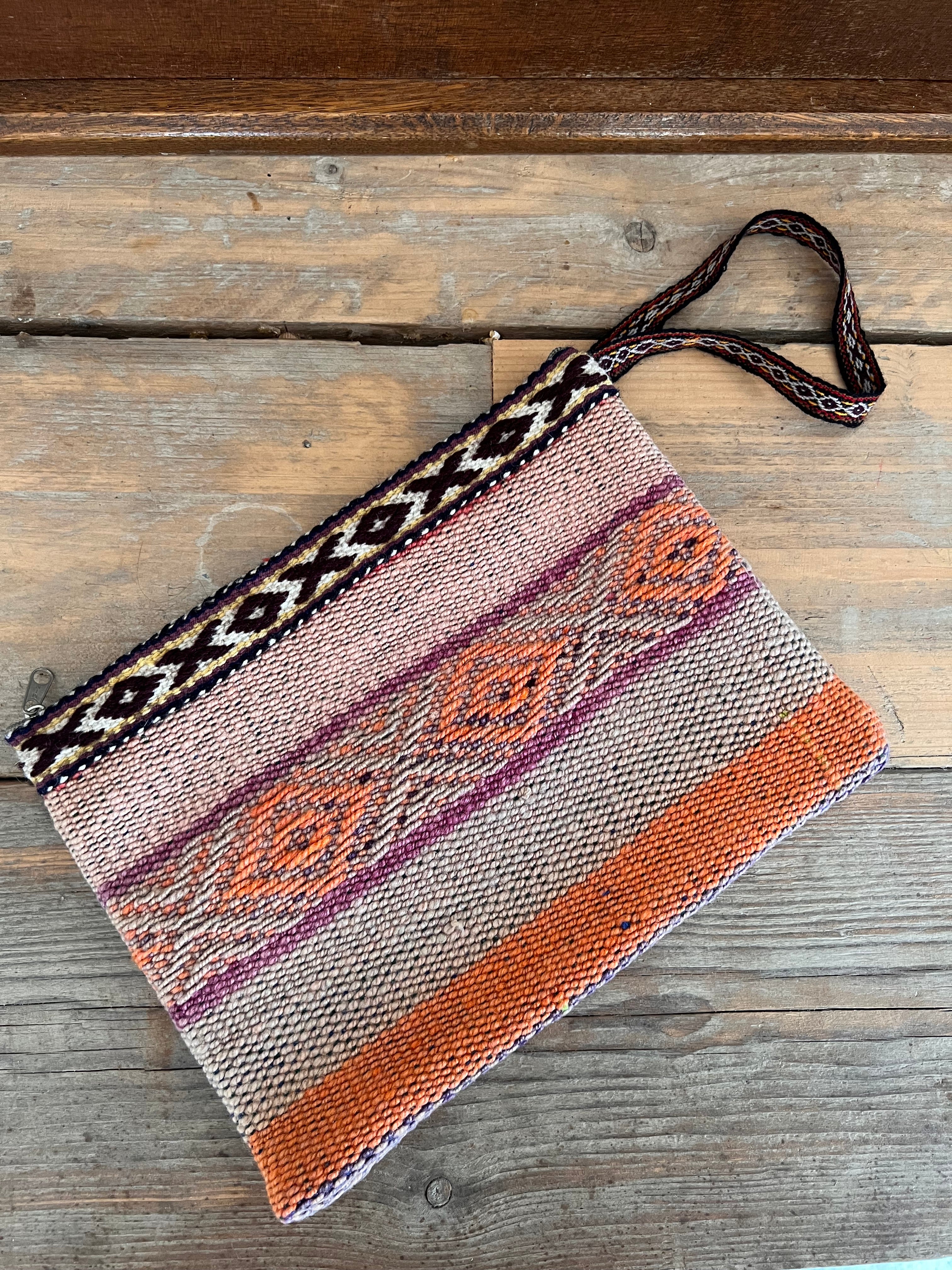 Handgewebter Kulturbeutel Inka-Pastell