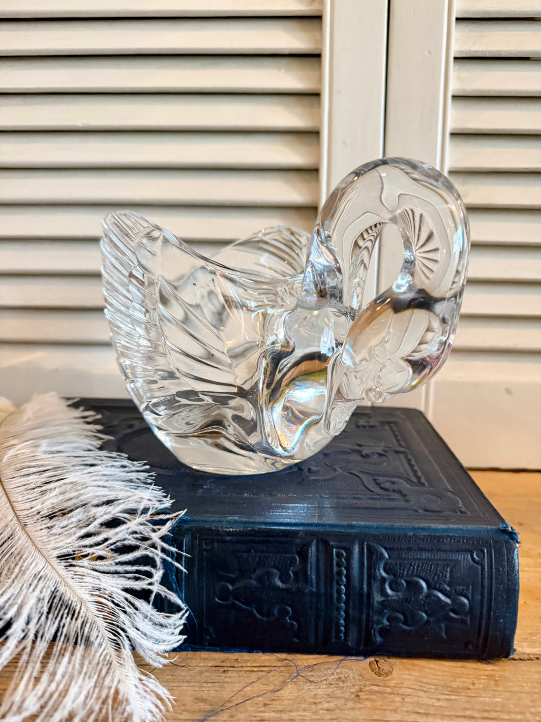 Vintage zwaan van Cristal d&