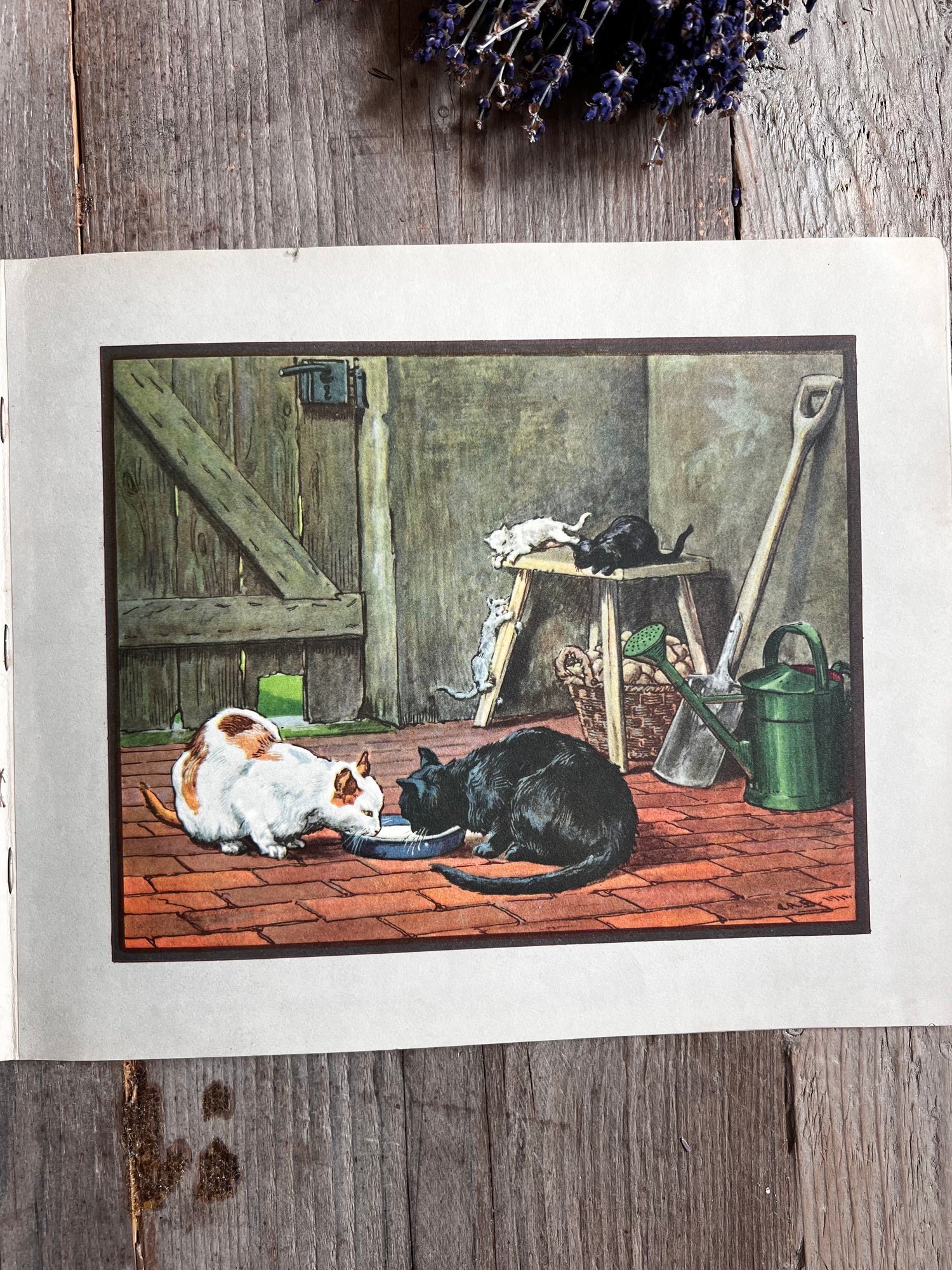 Vintage kinderboek uit 1939 "Als wij buiten zijn"