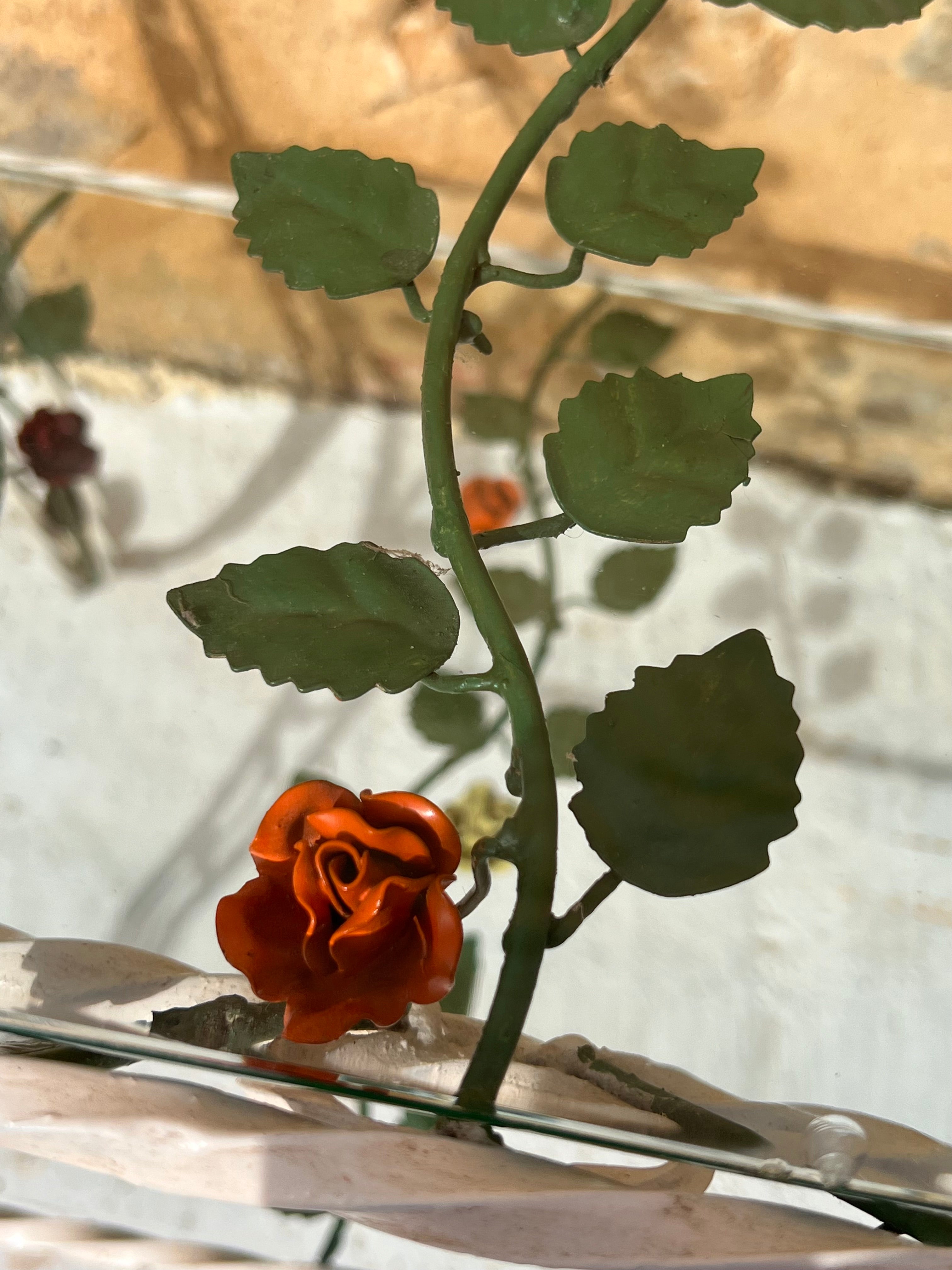 Franse brocante plantentafel rose