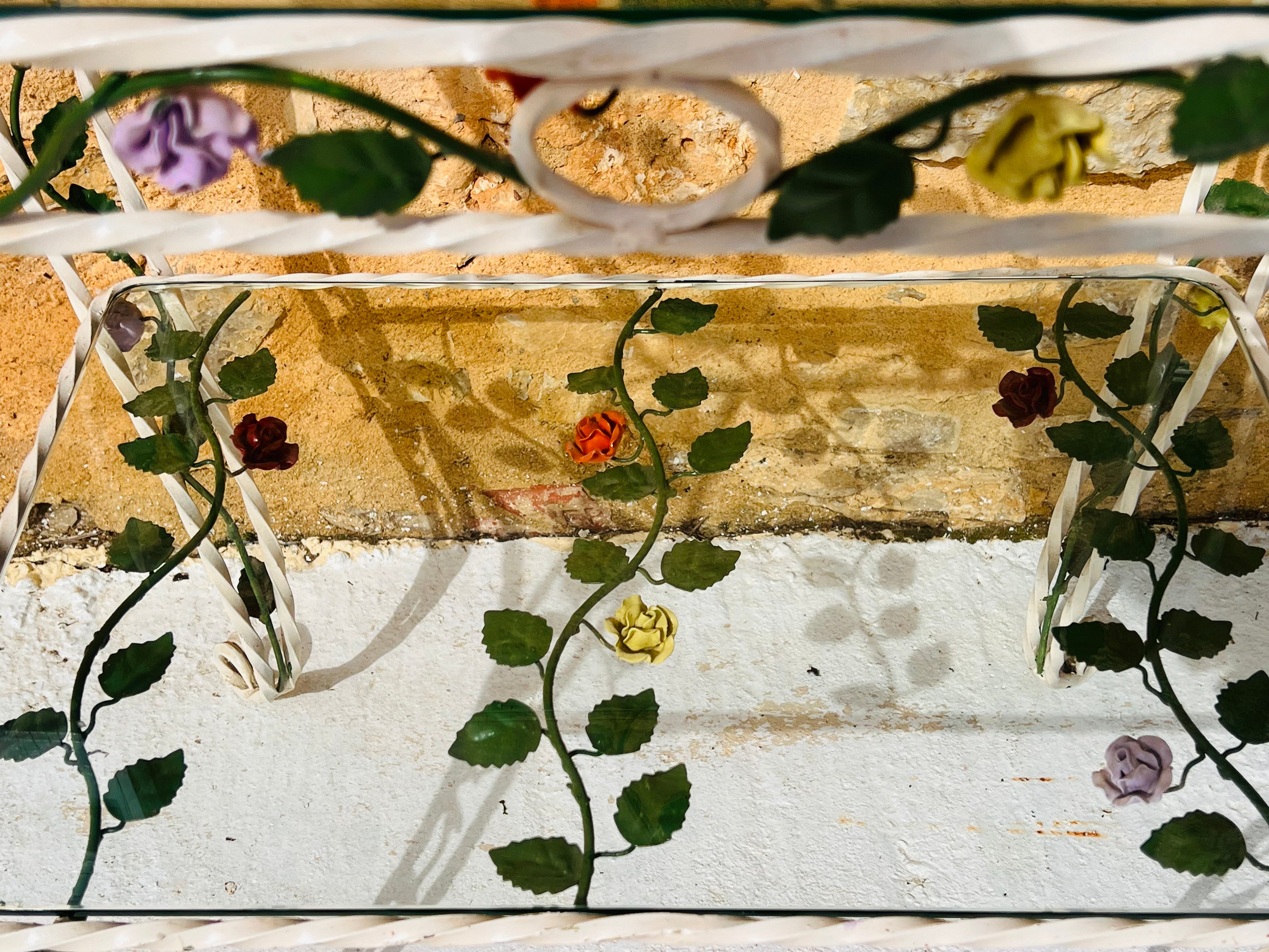 Franse brocante plantentafel rose