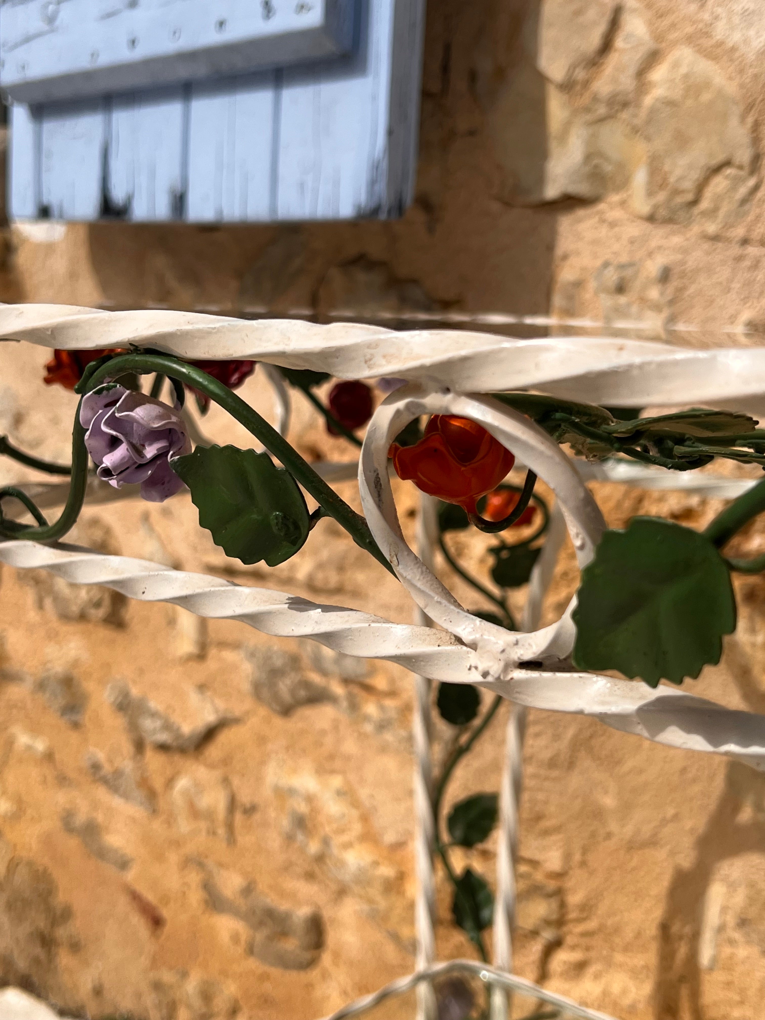 Franse brocante plantentafel rose