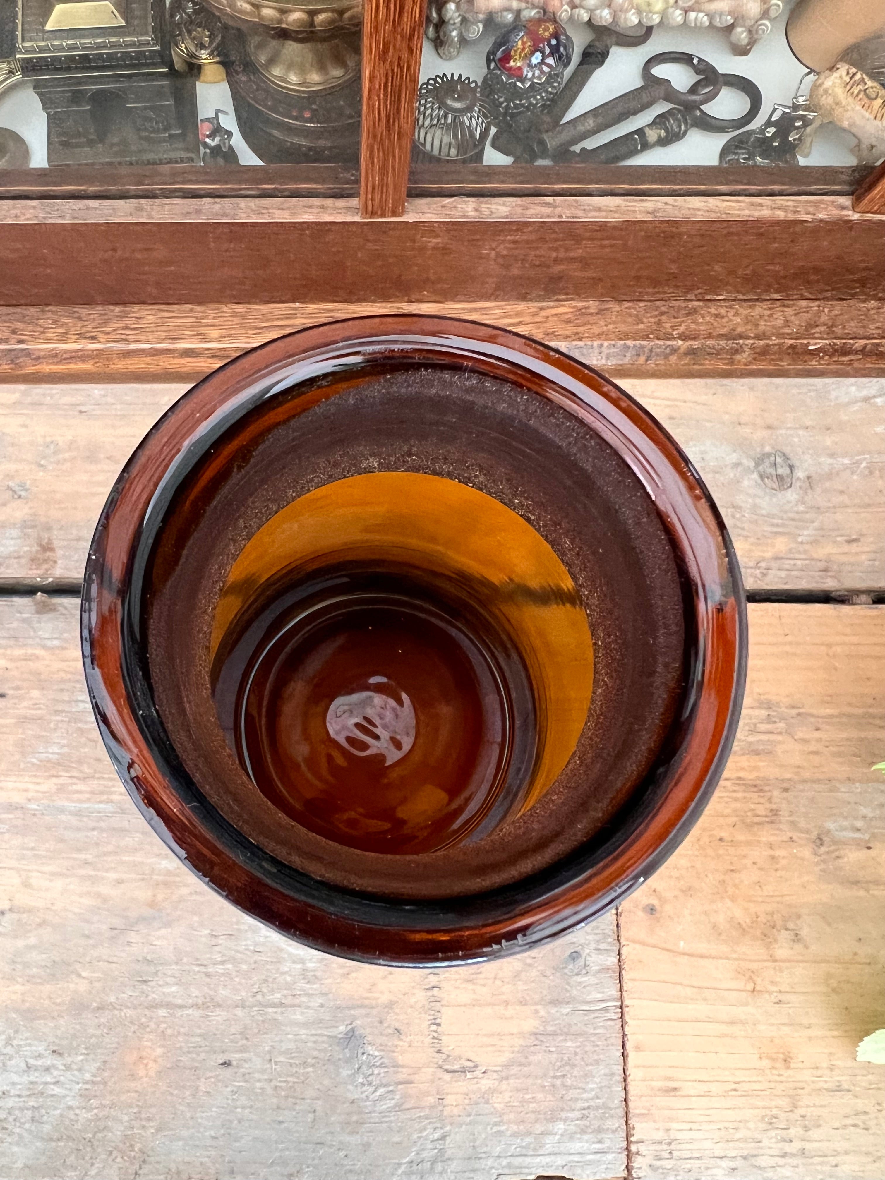 Apothekerspot bruin met deksel
