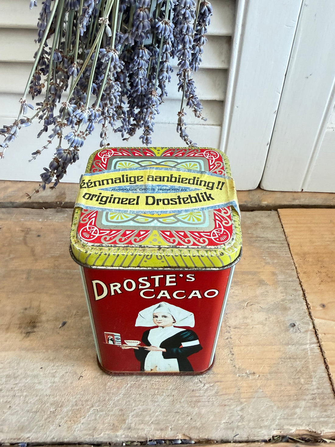 Droste blik, vintage Droste blik, reclameblik
