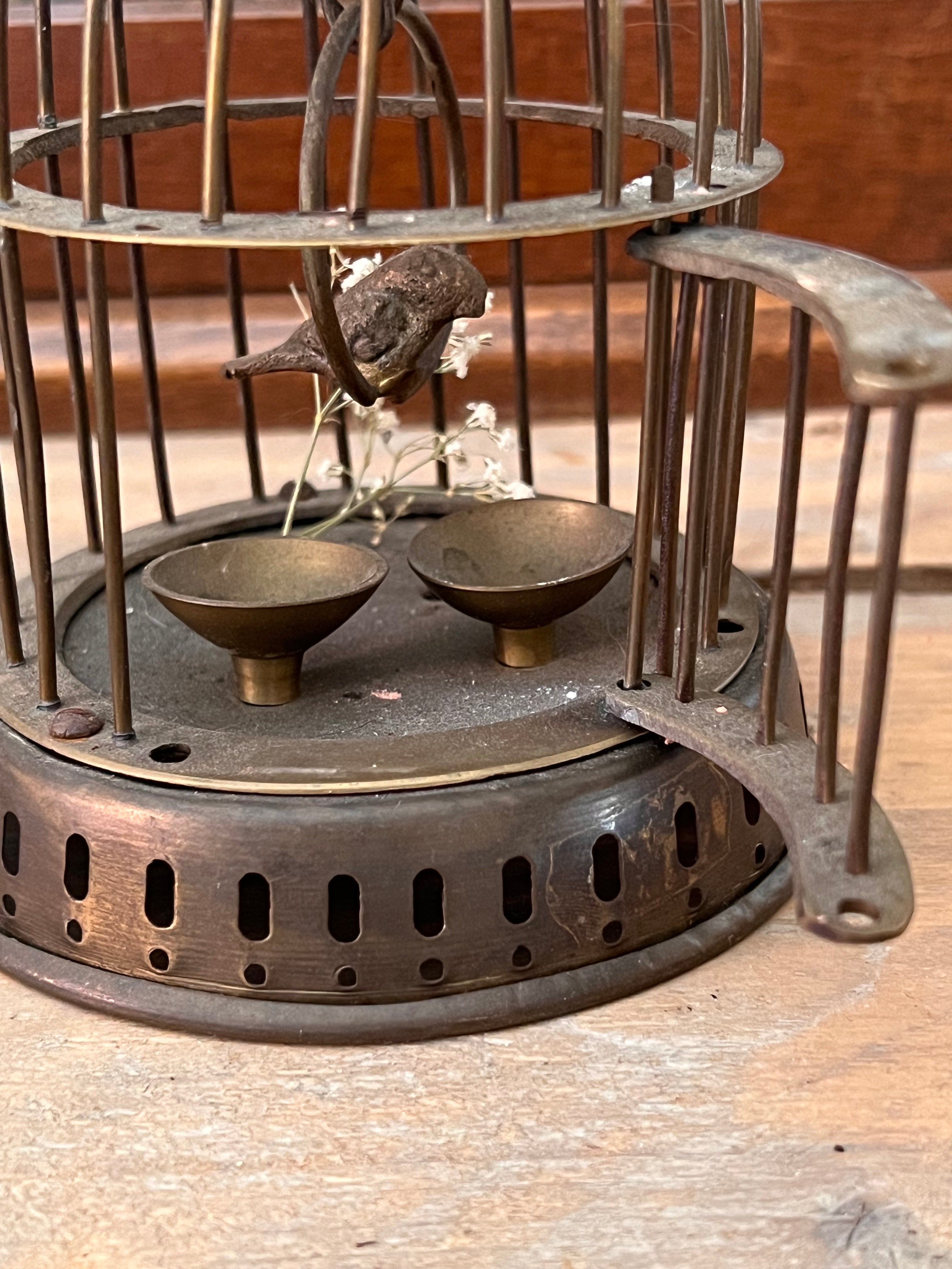 Vintage messing vogelkooitje