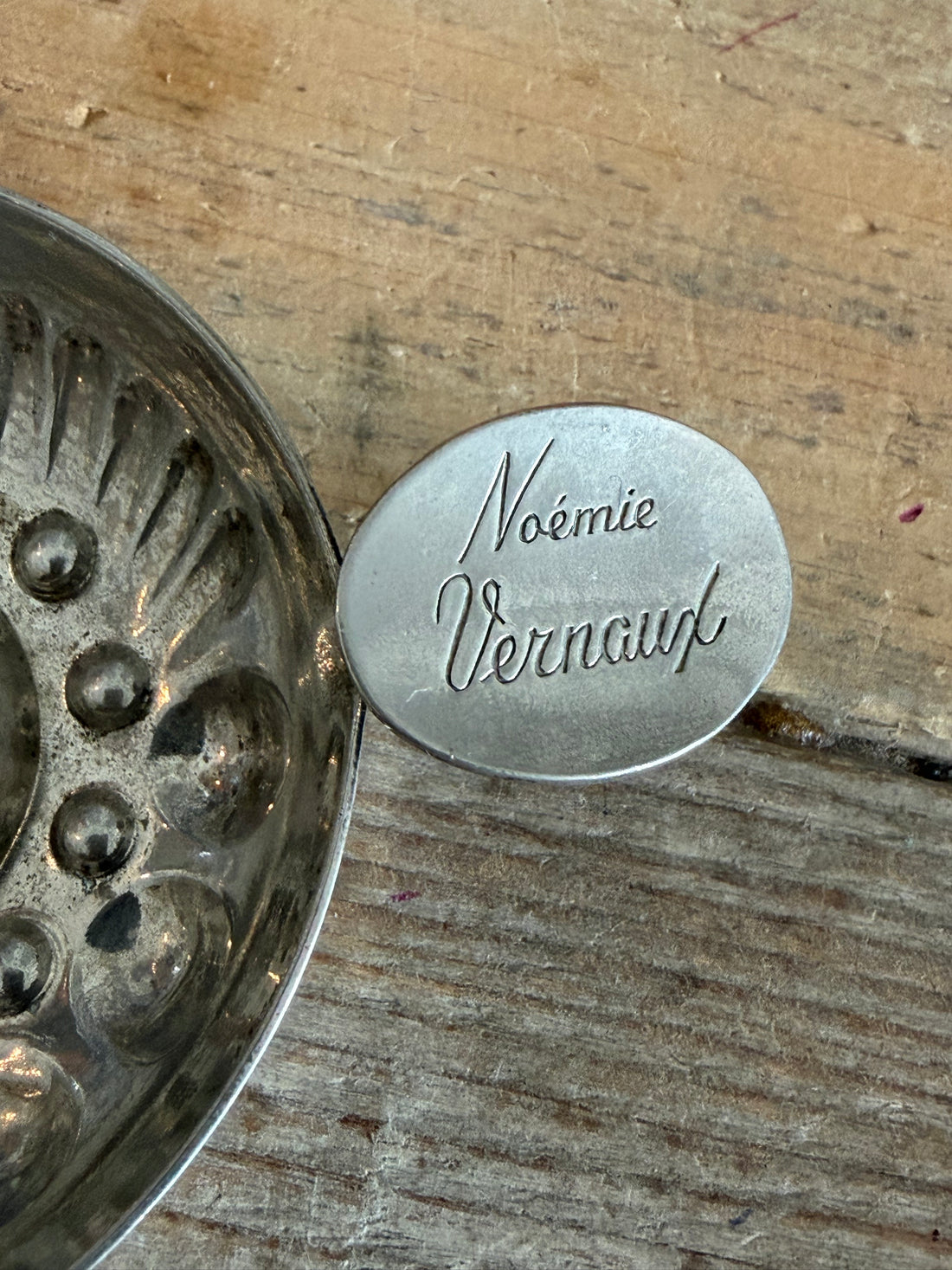 Tastevin, Franse brocante, vintage tastevin, Sofia&