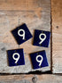 Emaille cijferplaatjes met nummer 9