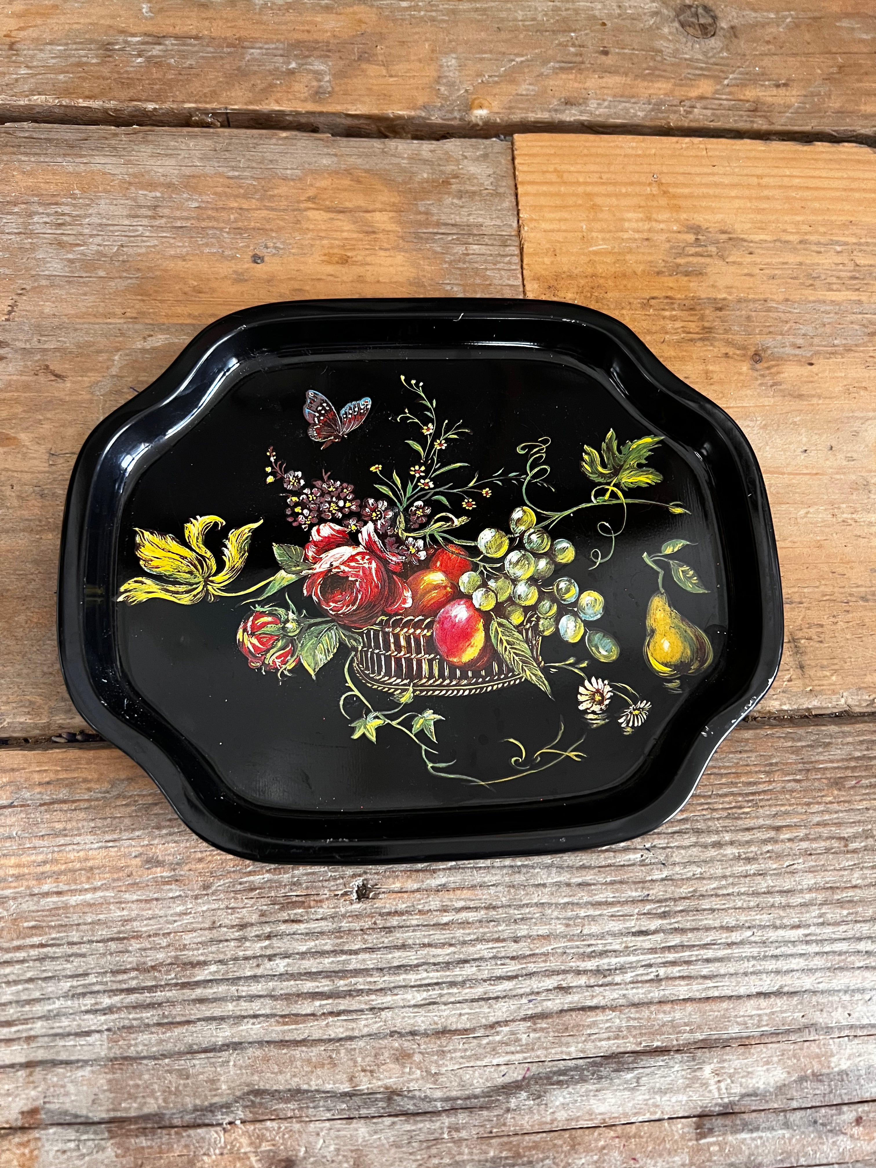 Elite tray Engeland Klein dienblaadje dienblad tray vintage bloemen