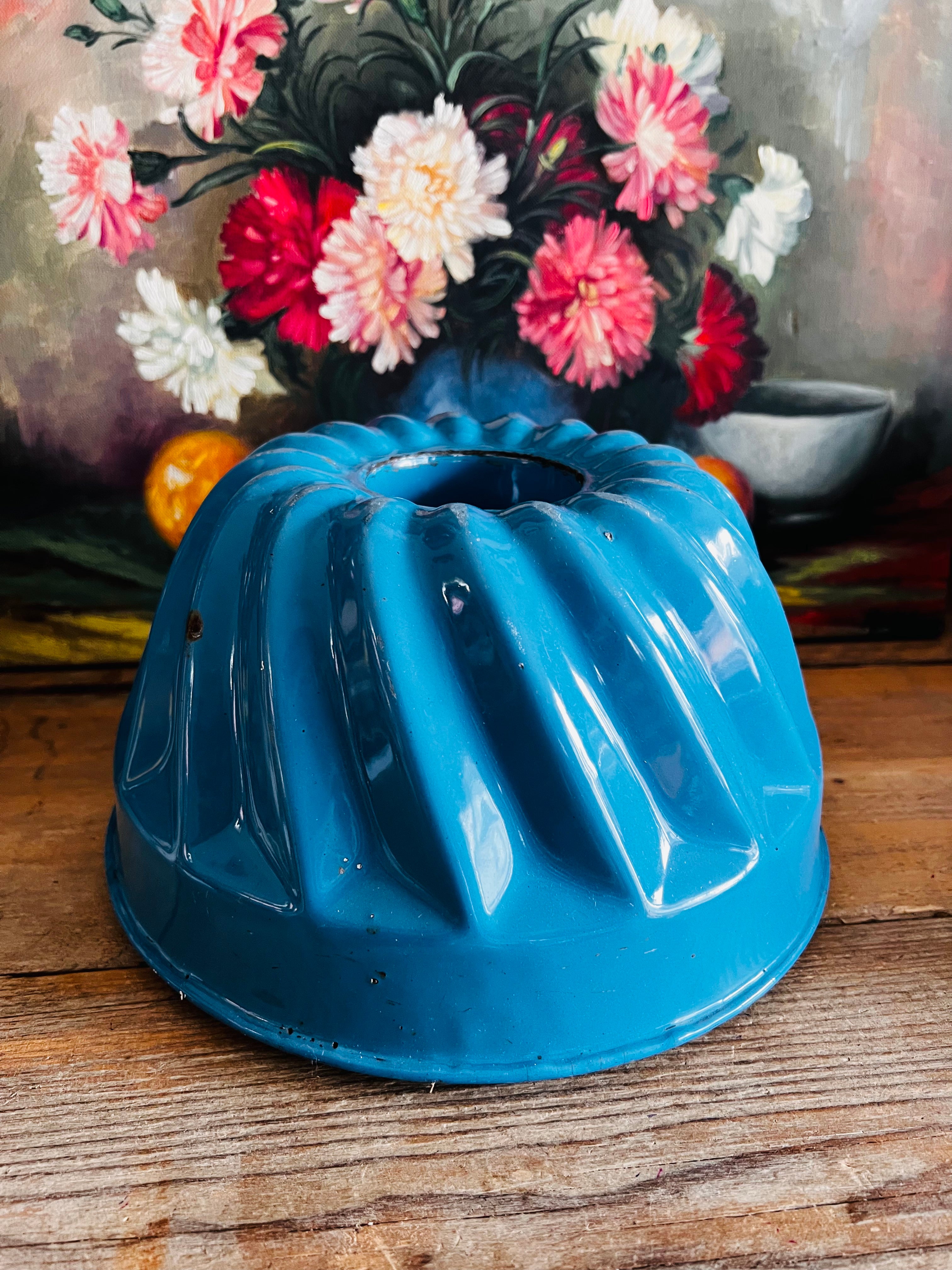 Franse brocante emaille bakvorm tulband
