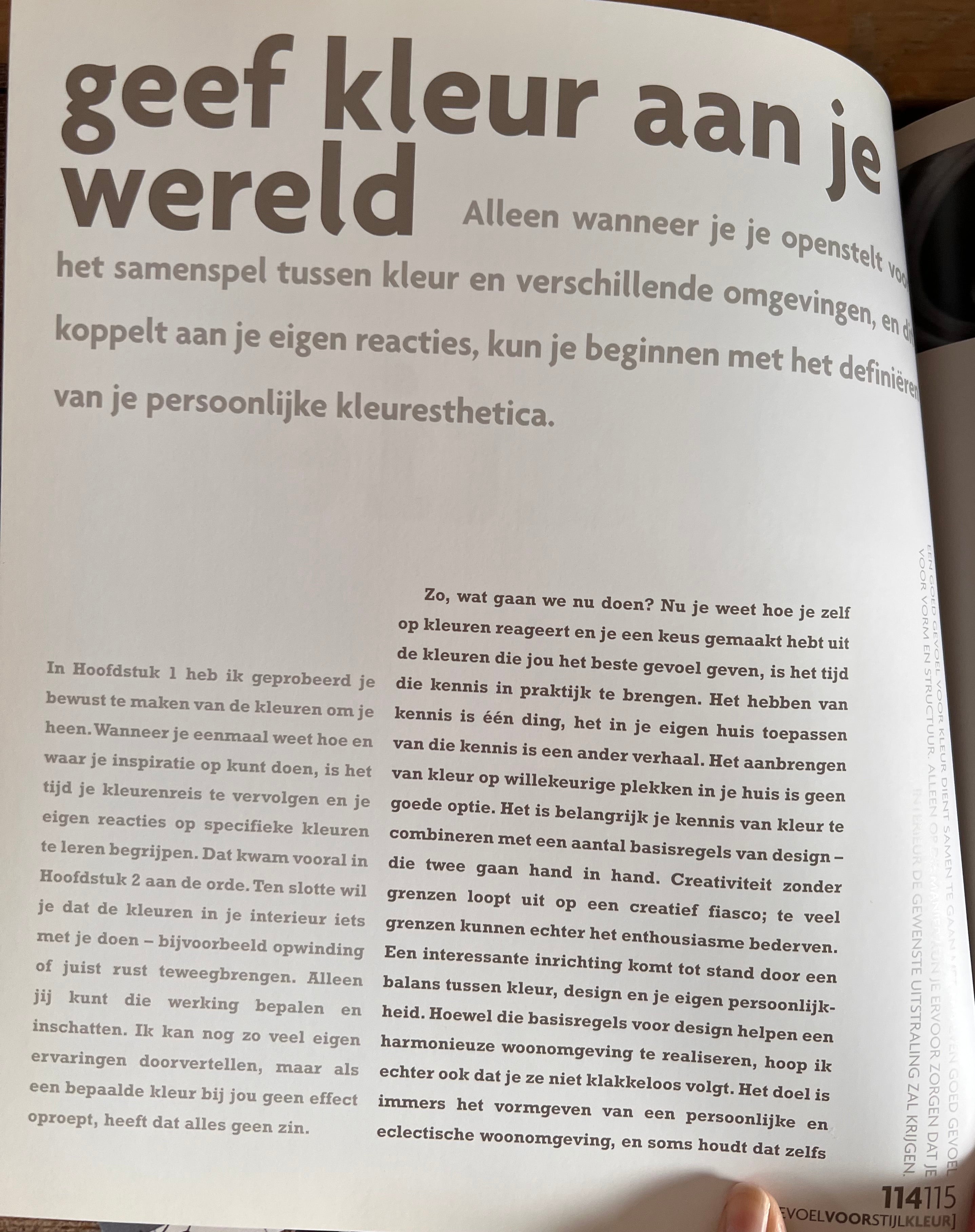 Interieurboek "Gevoel voor stijl" KLEUR