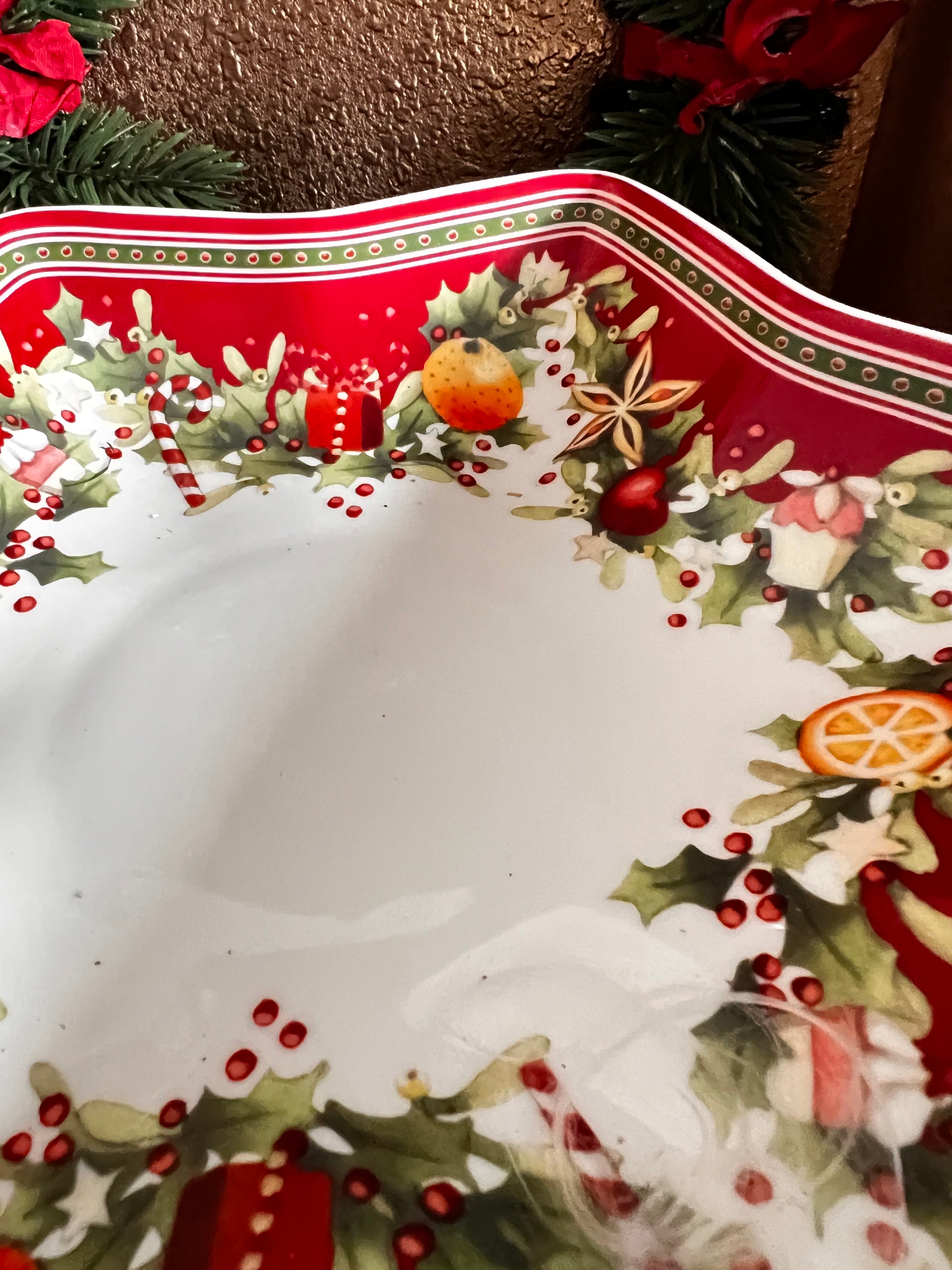Villeroy & Boch sterschaal, Winter Bakery Delight, premium porselein schaal, kerstservies Villeroy & Boch, porseleinen sterschaal op voet, winterdecoratie servies, luxe kerst schaal