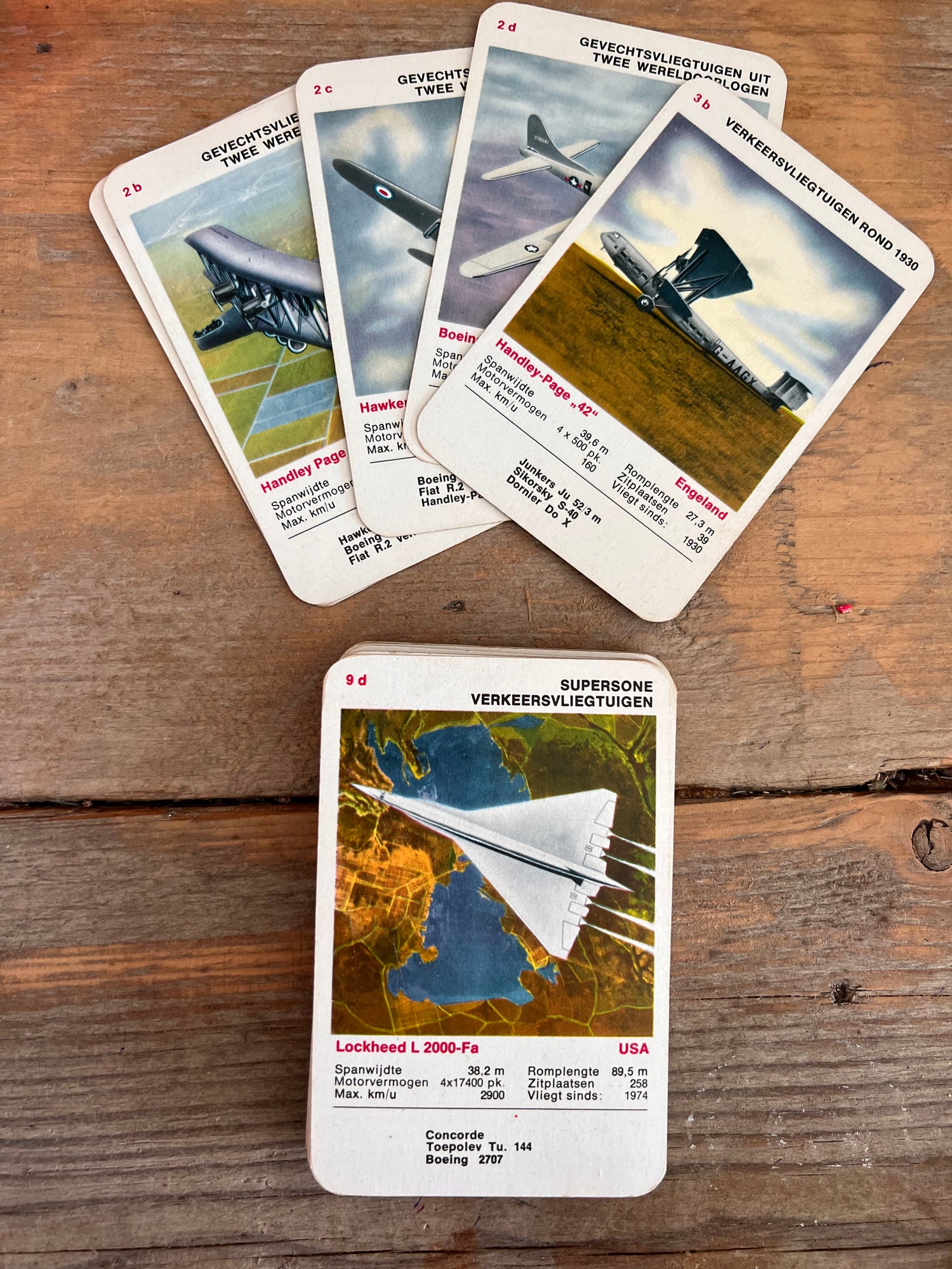 Vliegtuigen kwartetspel 1965