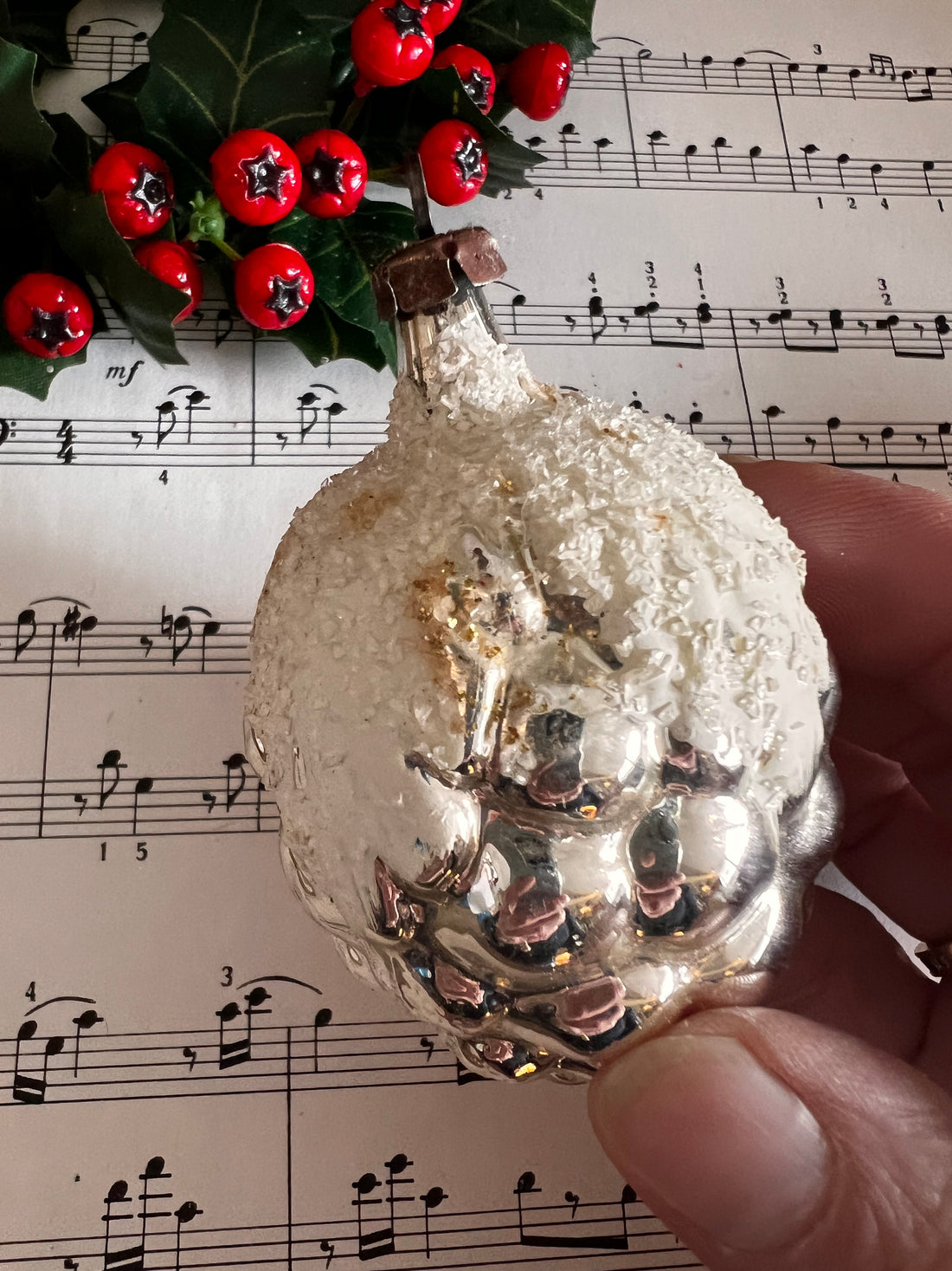 Antieke kerstbal druiventros