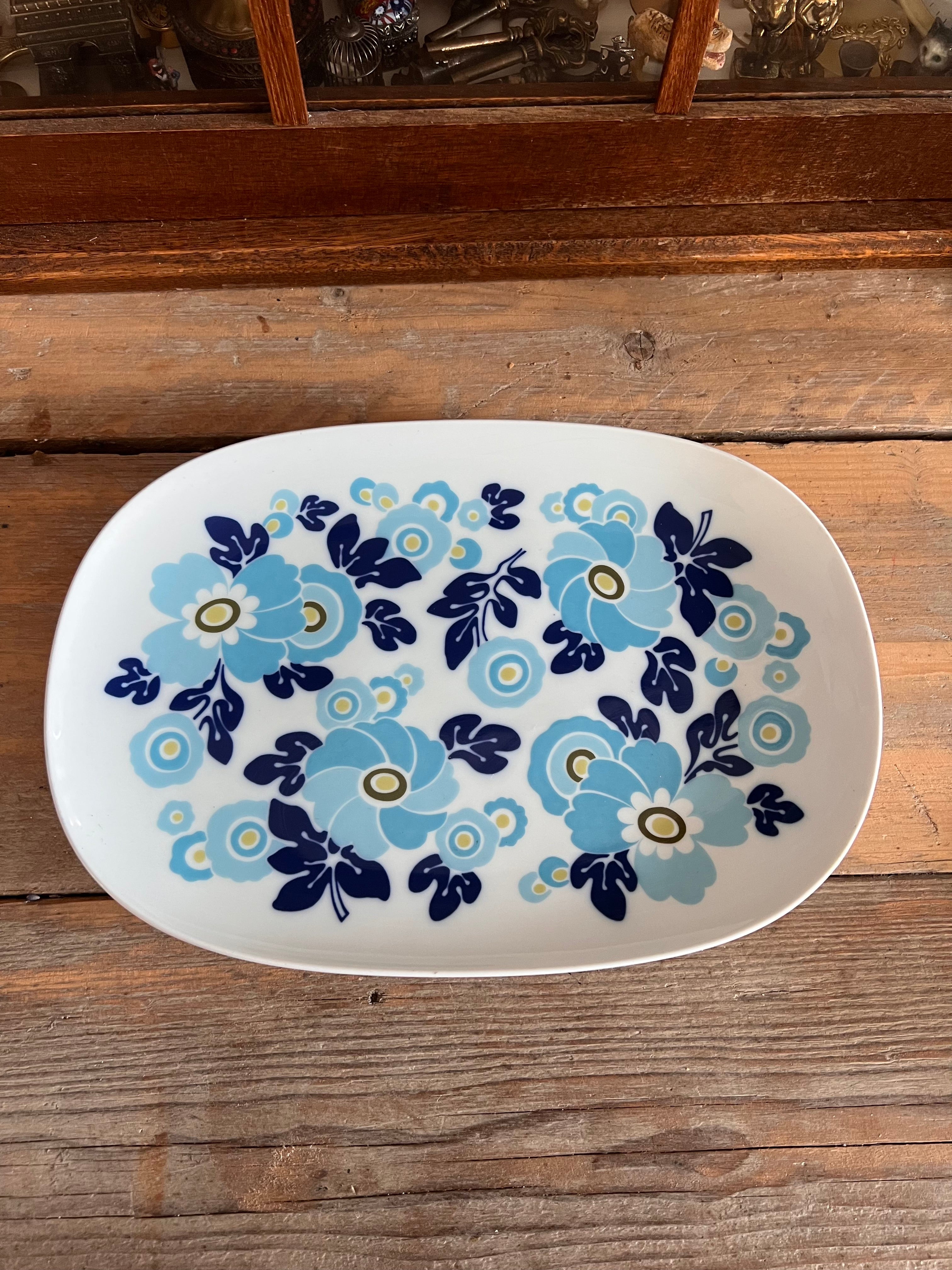 Serveerbord Hutschenreuter blauwe bloemen