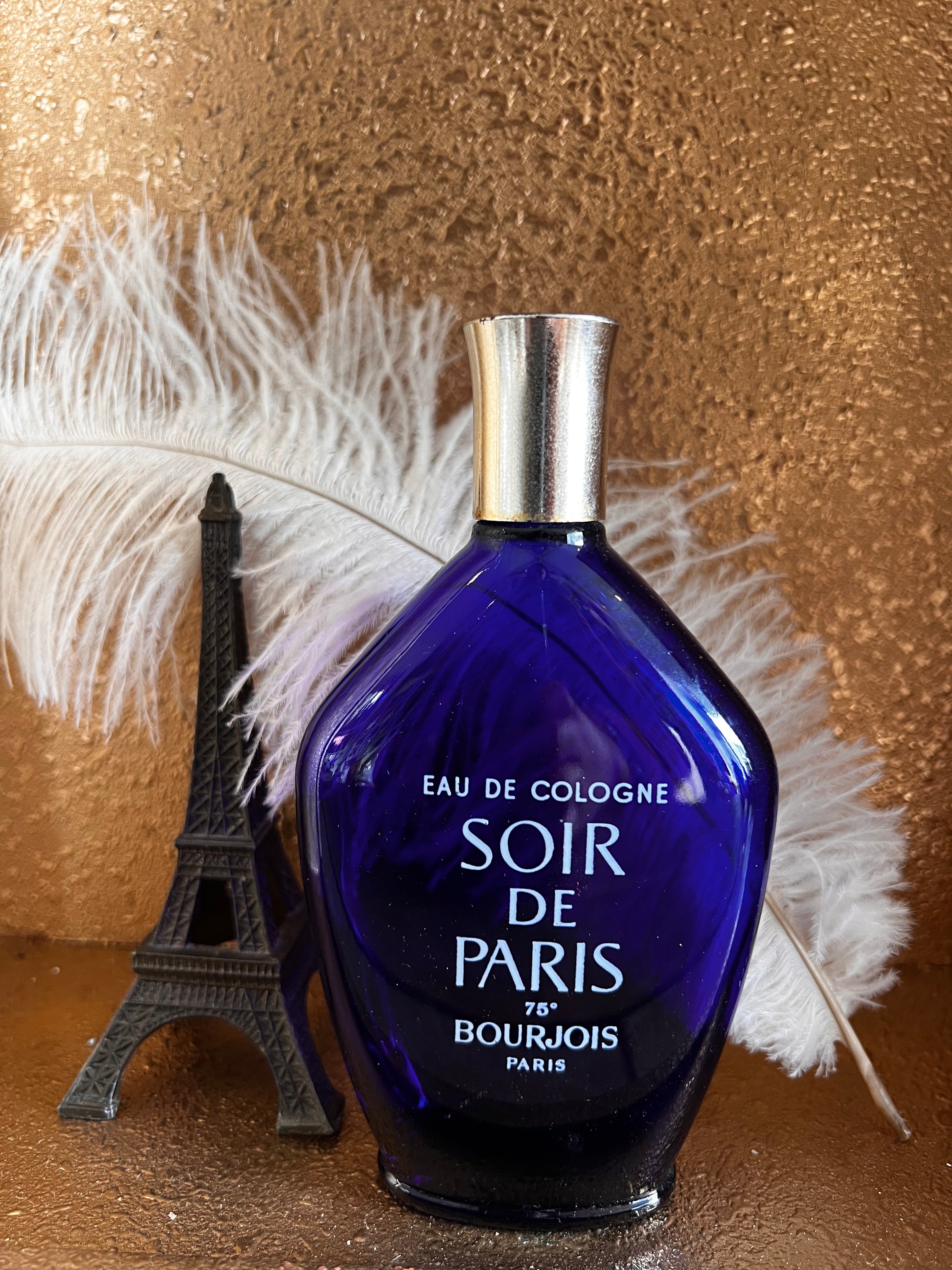 Vintage Eau de Cologne fles "Soir de Paris" Bourjois