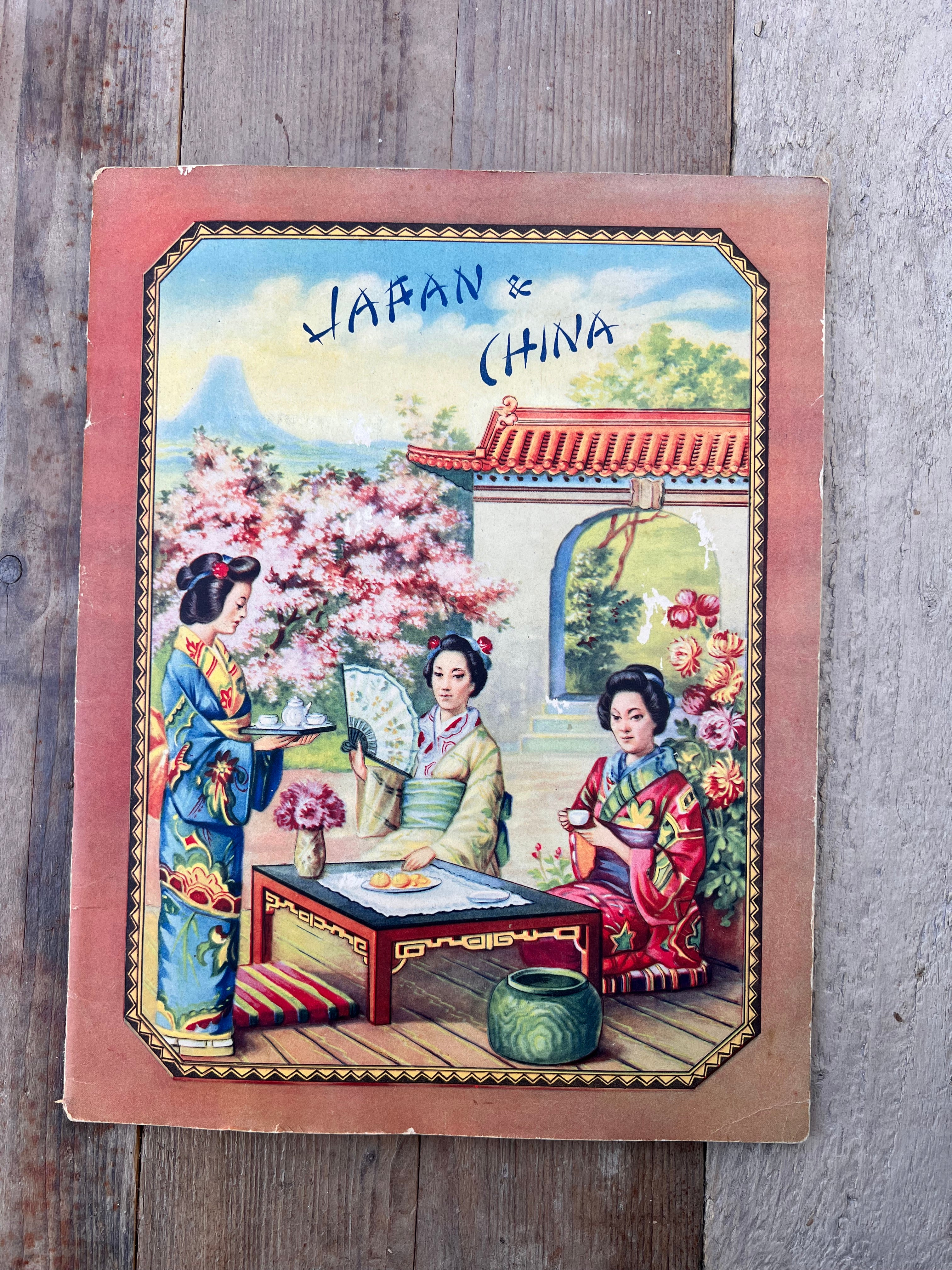 Antiek plaatjesboek Japan en China