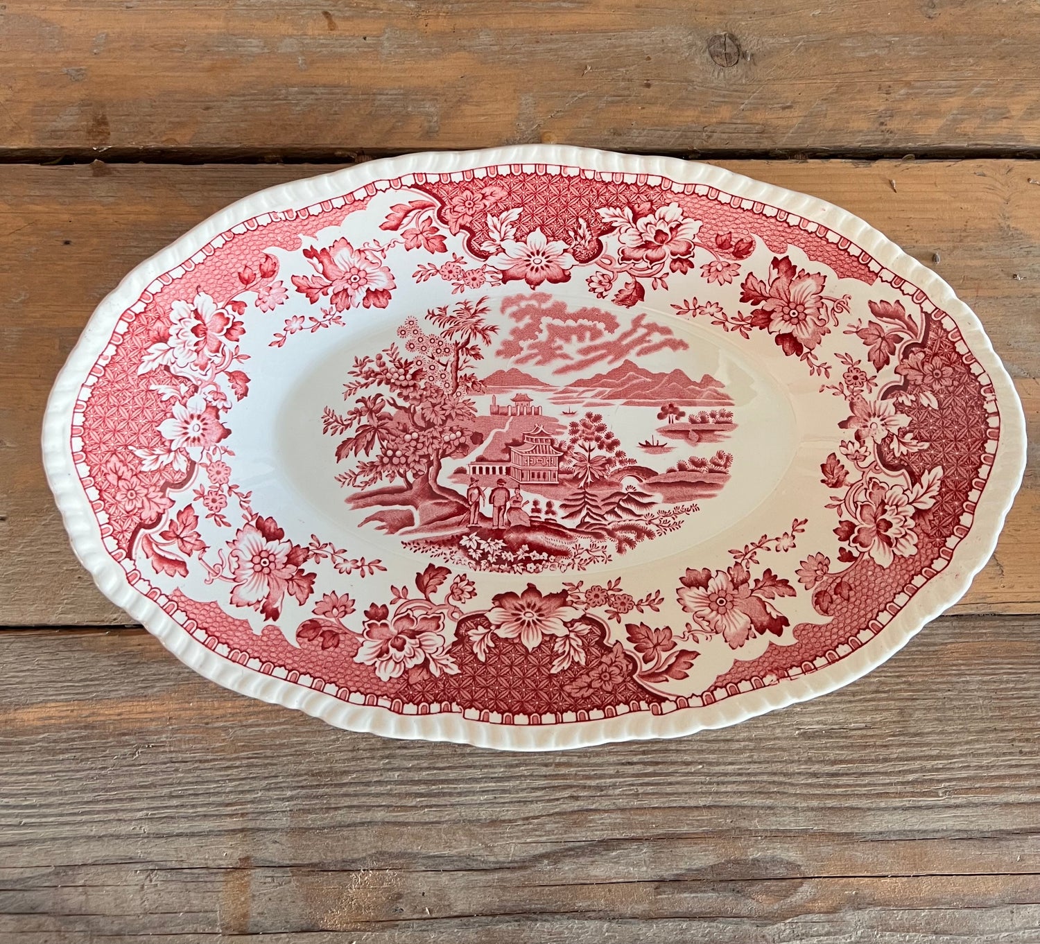 Seaforth serveerschaal rood Woods Burselem England