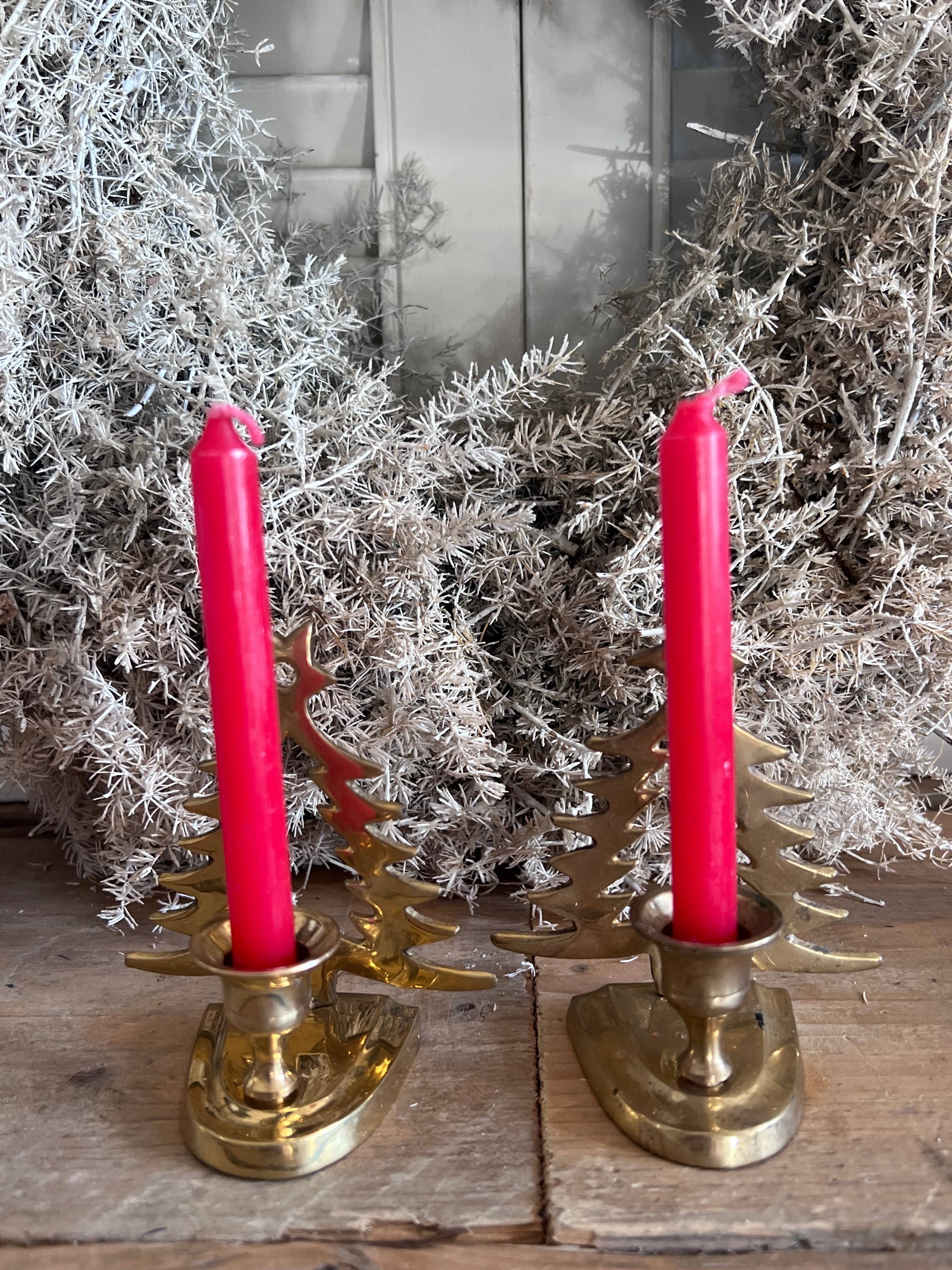 Messing kerstboom kandelaartje