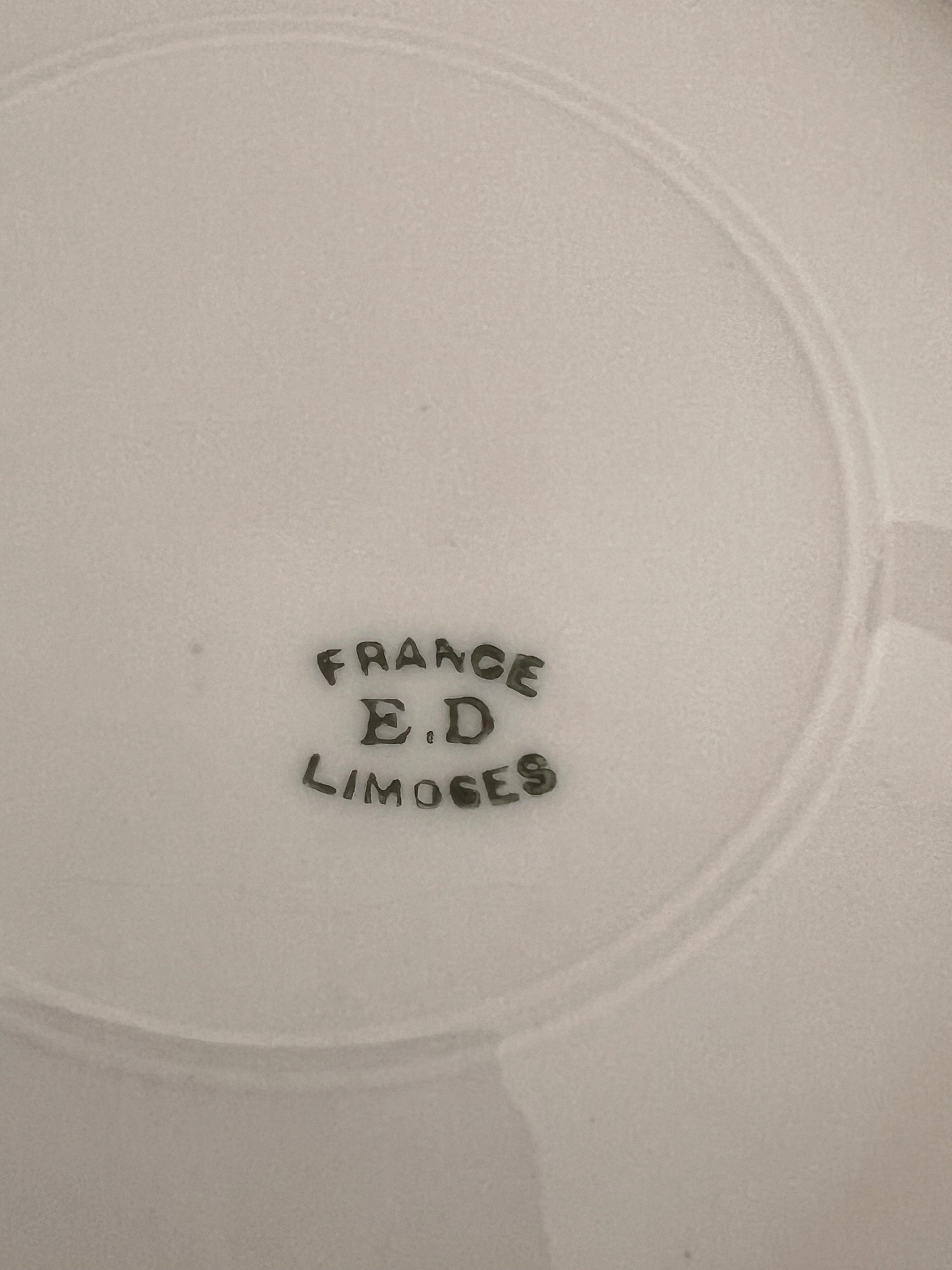Antique Limoges plate with lady 1