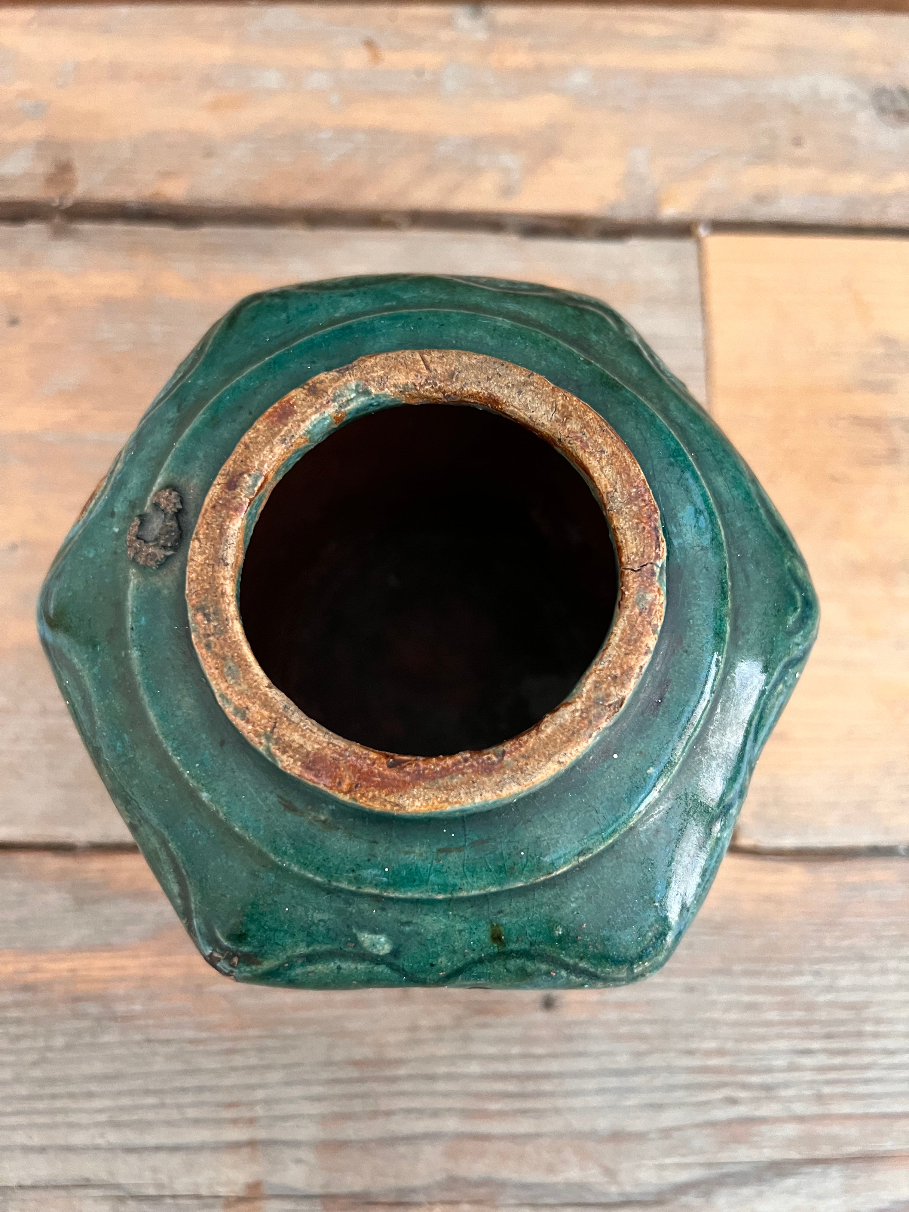 Grote groene gemberpot