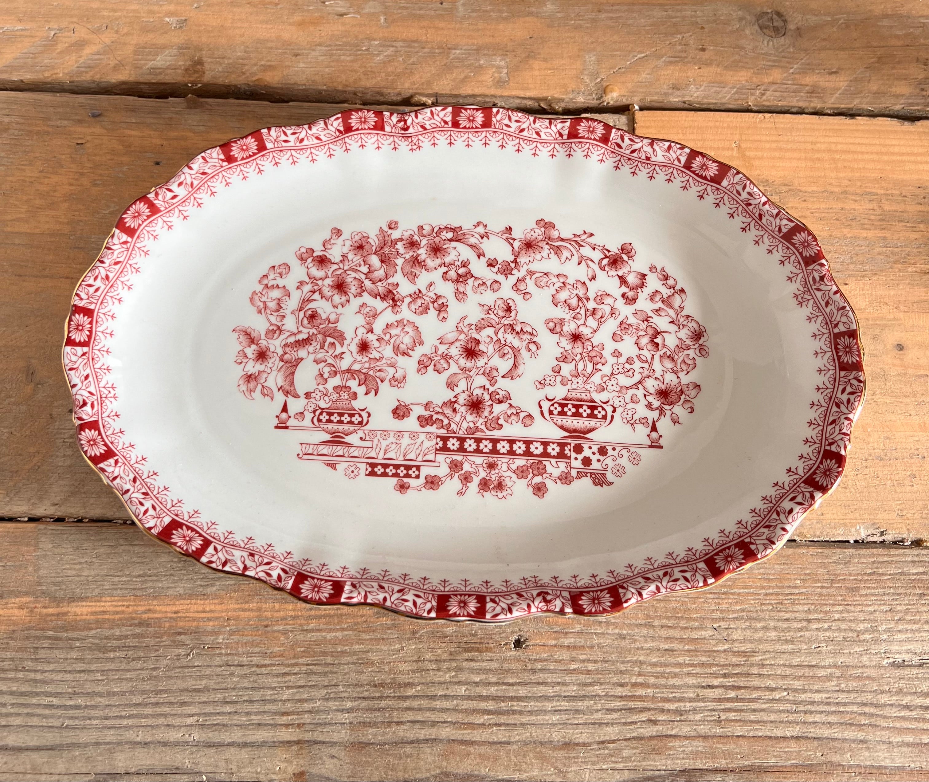 Ovale serveerschaal Theresia Rood