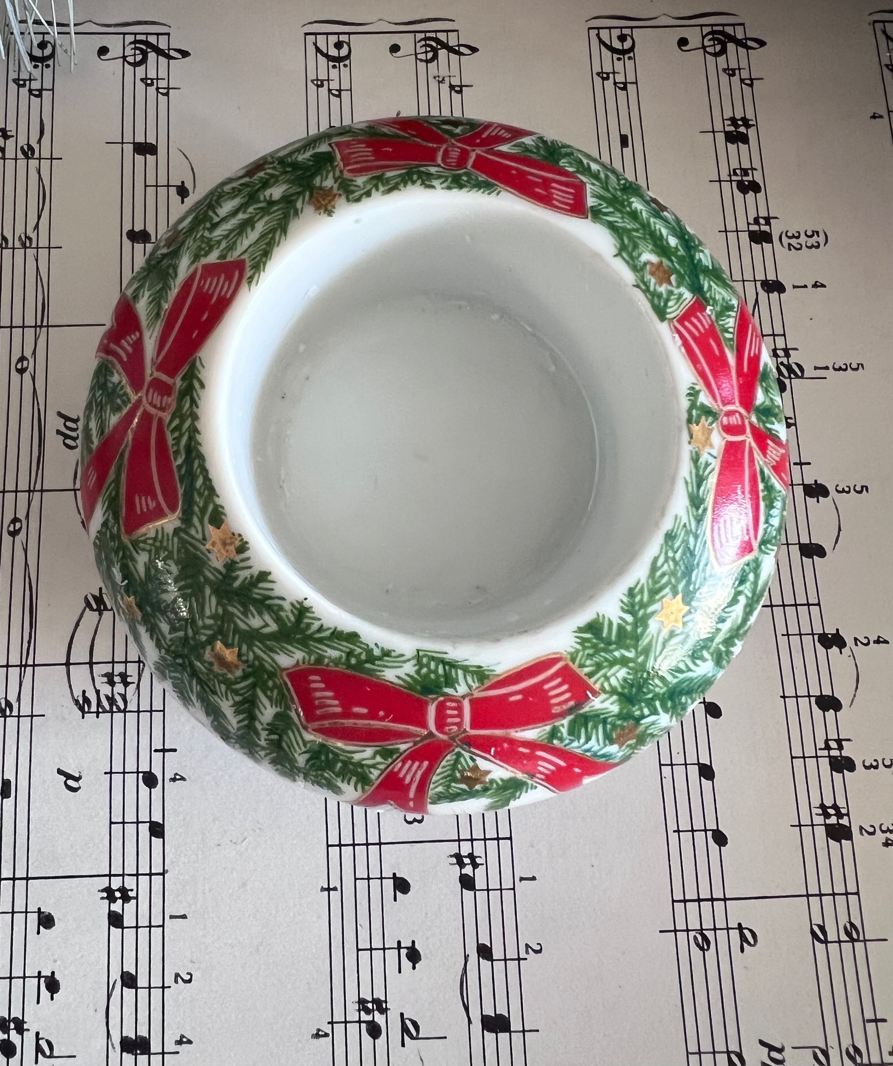 Arzberg waxinelichthouder strikken, Arzberg, vintage, jaren 80