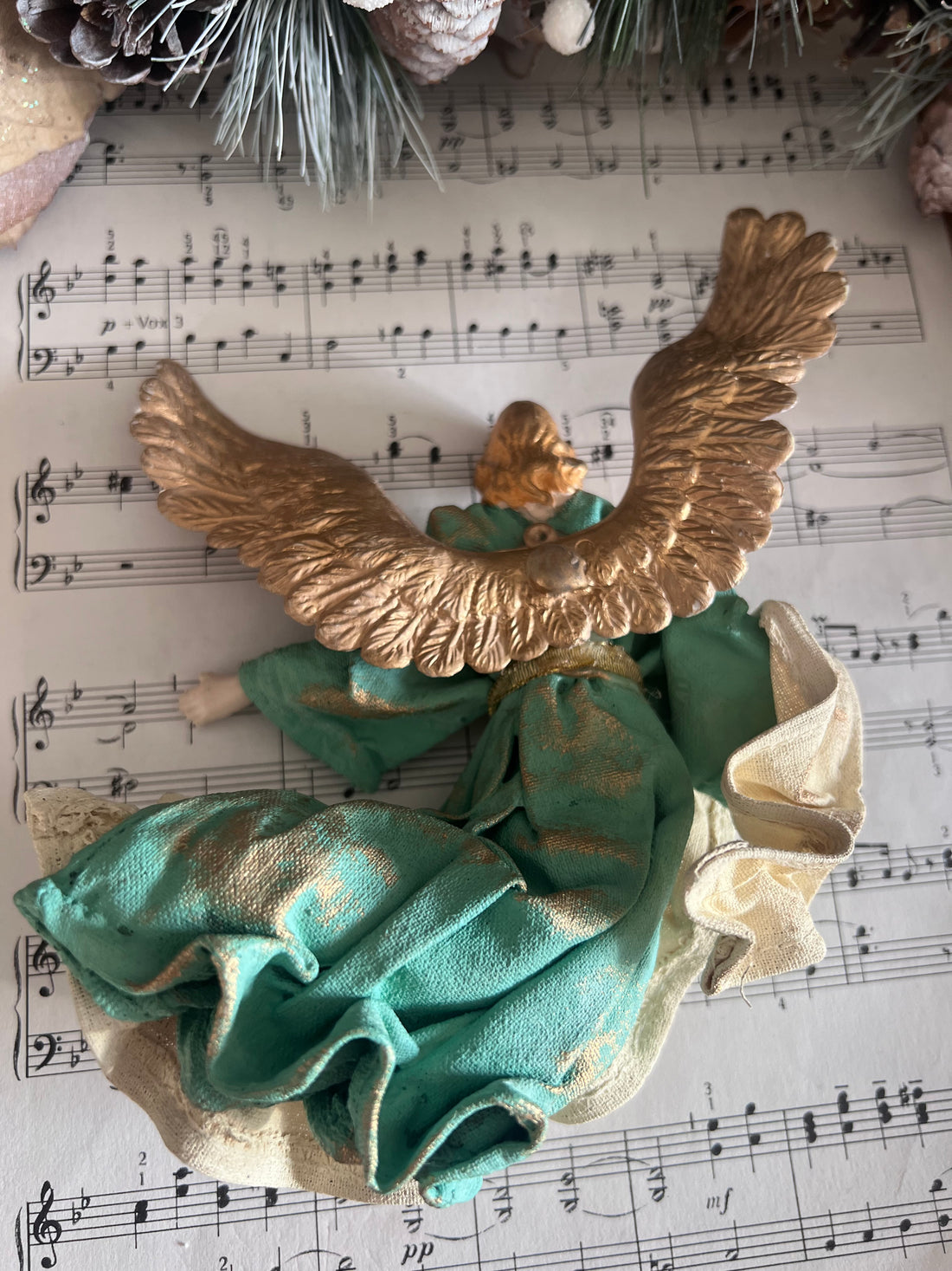 Kerstengel, Aartsengel Gabriel, vintage kerstdecoratie