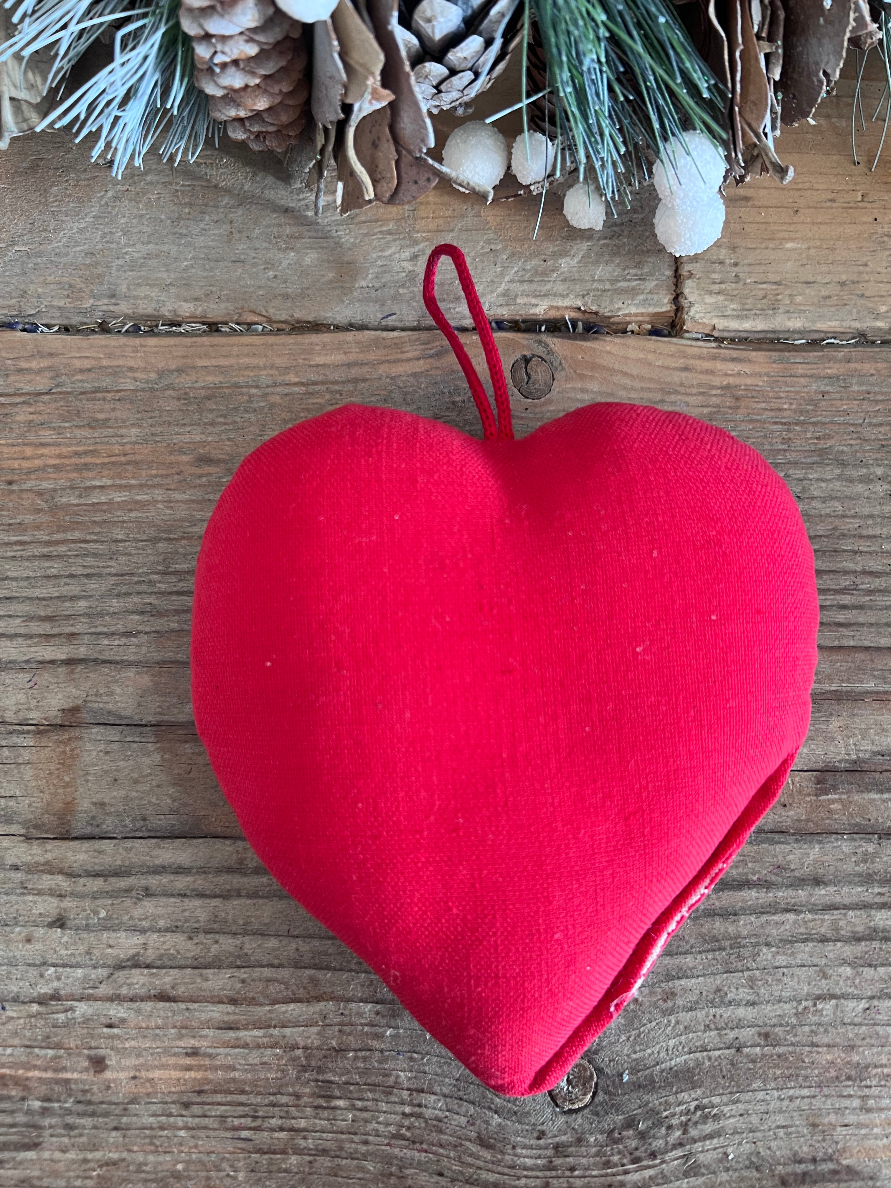 Scandinavische kerstversiering, stof, rood wit