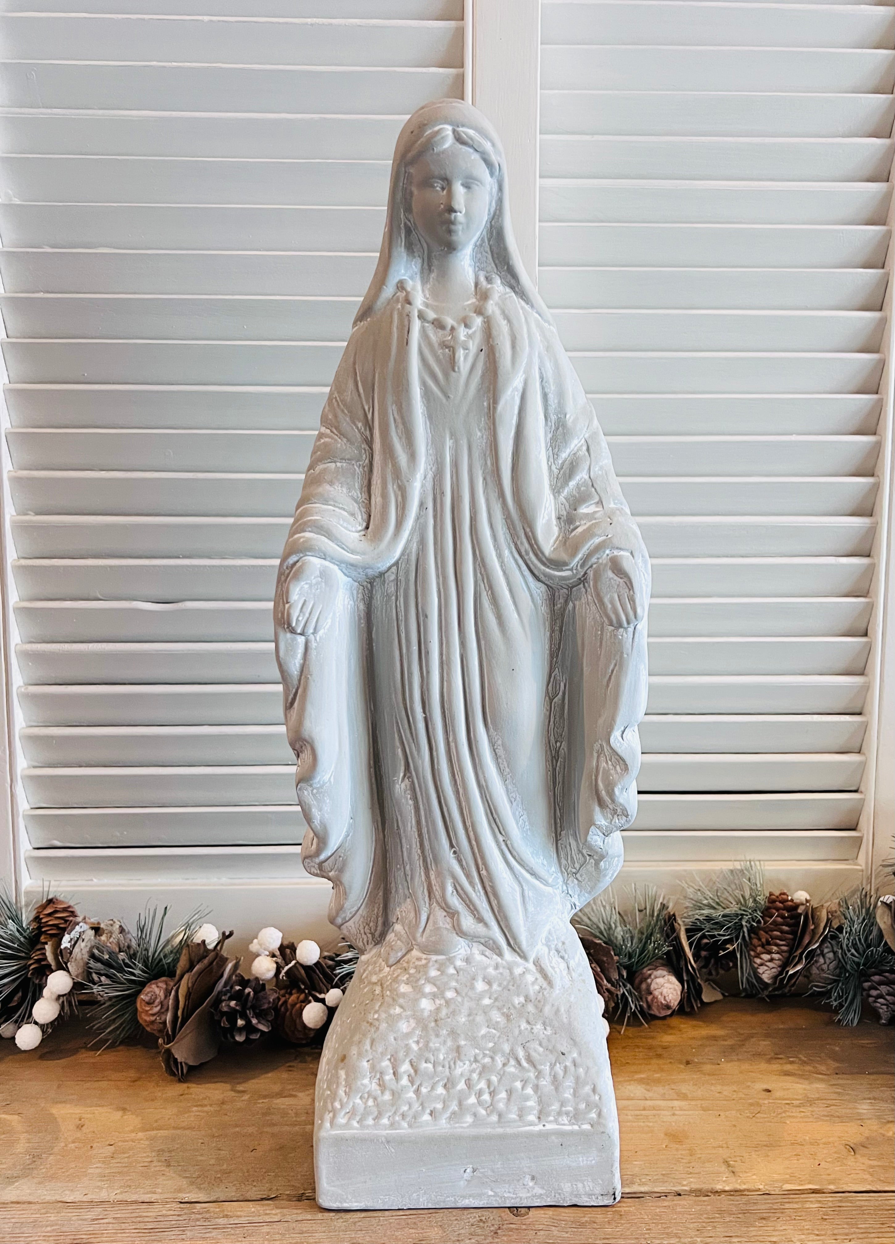 Maria beeld van aardewerk - preloved