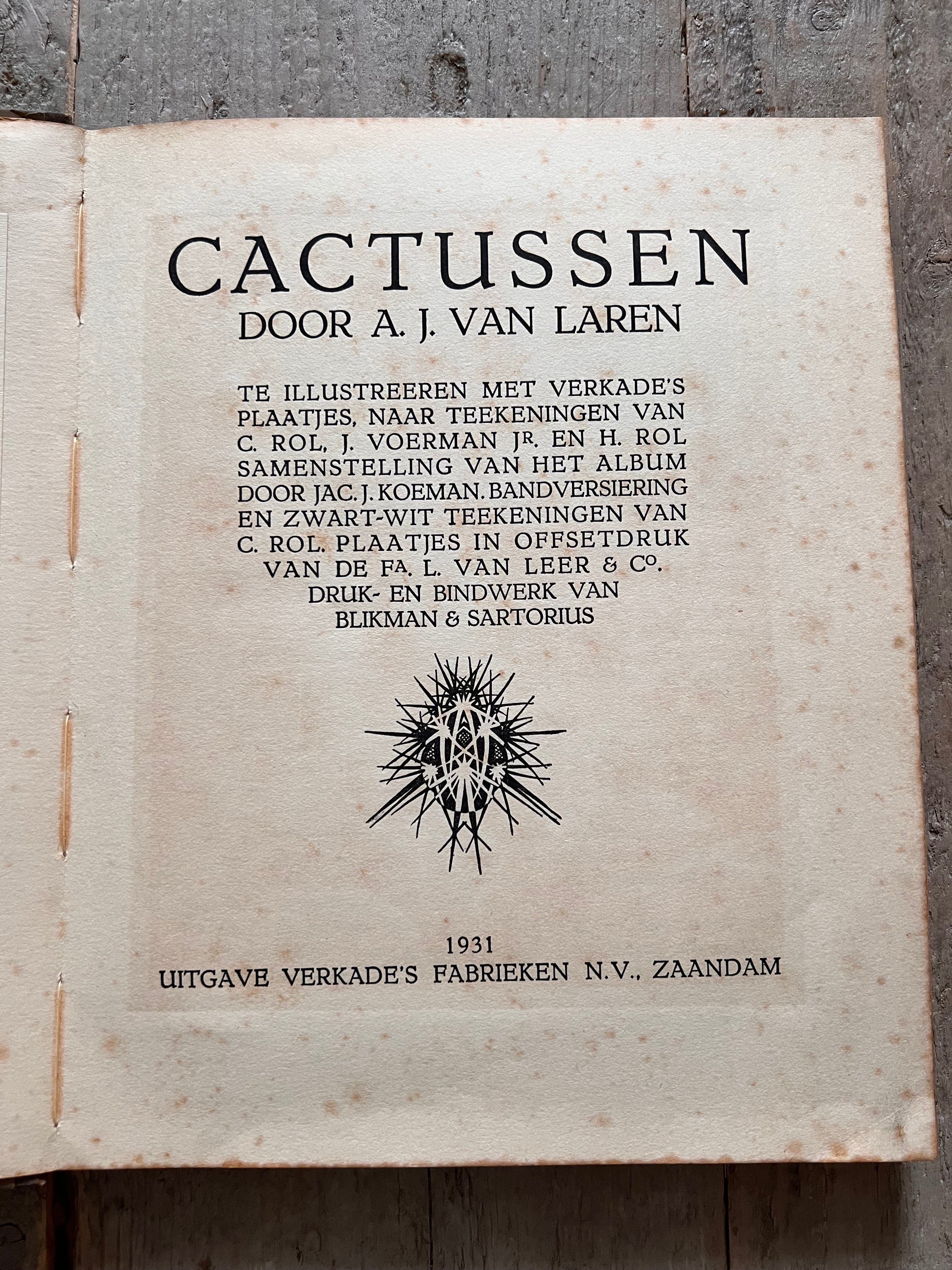 Verkade plaatjesboek Cactussen