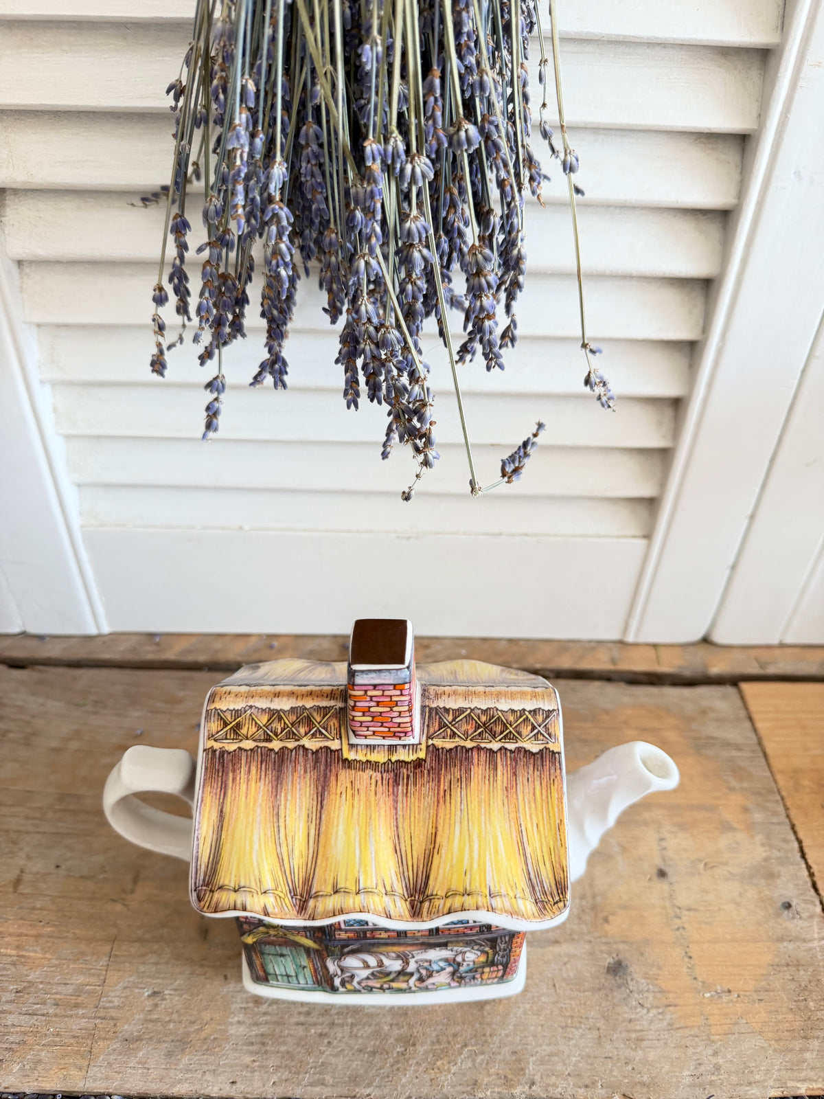 Sadler theepot, The Old Forge teapot, Vintage Engelse theepot, Engelse cottage decoratie , brocante theepot, decoratieve theepot, Sofia&