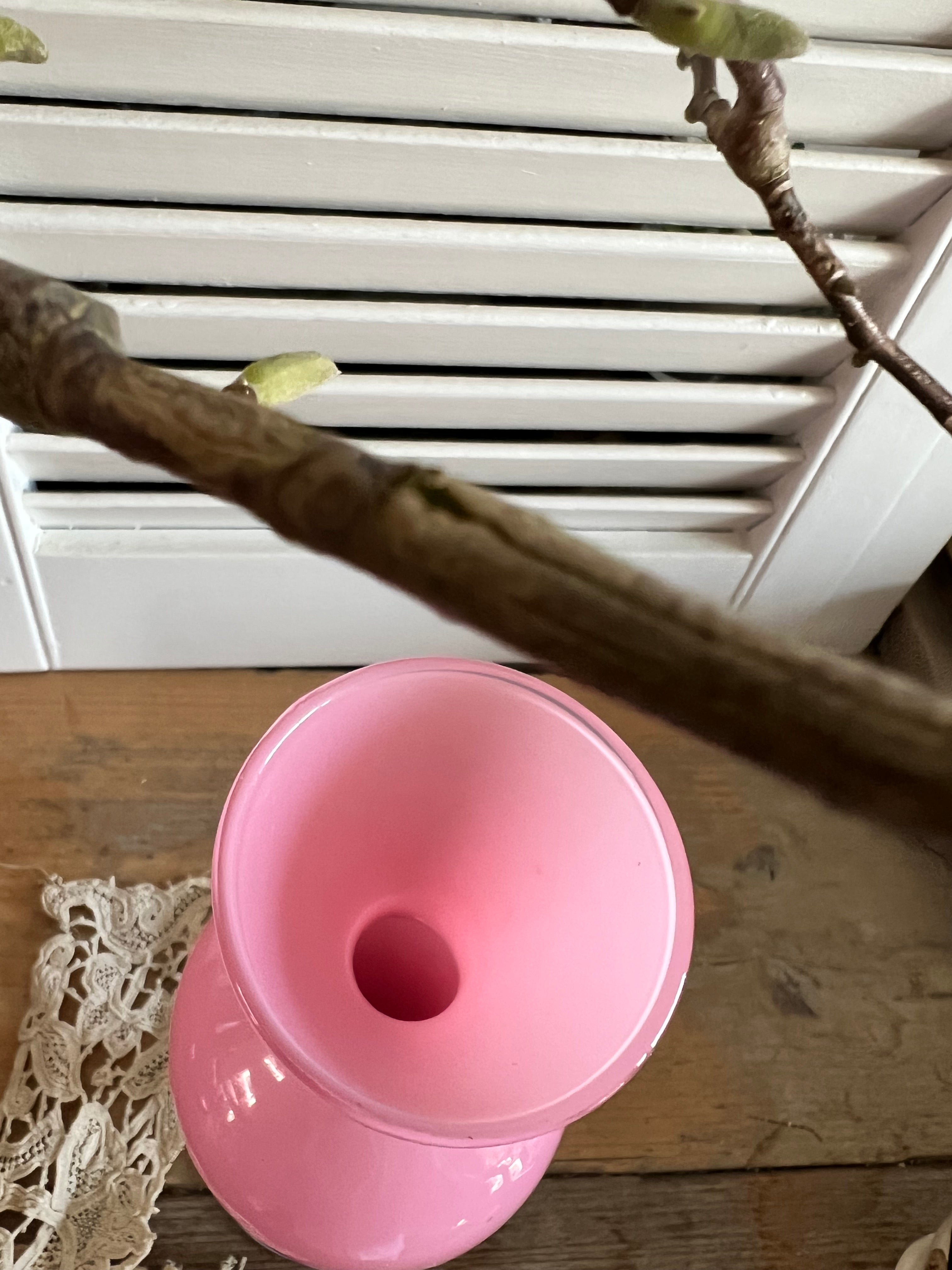 Roze vaas van glas