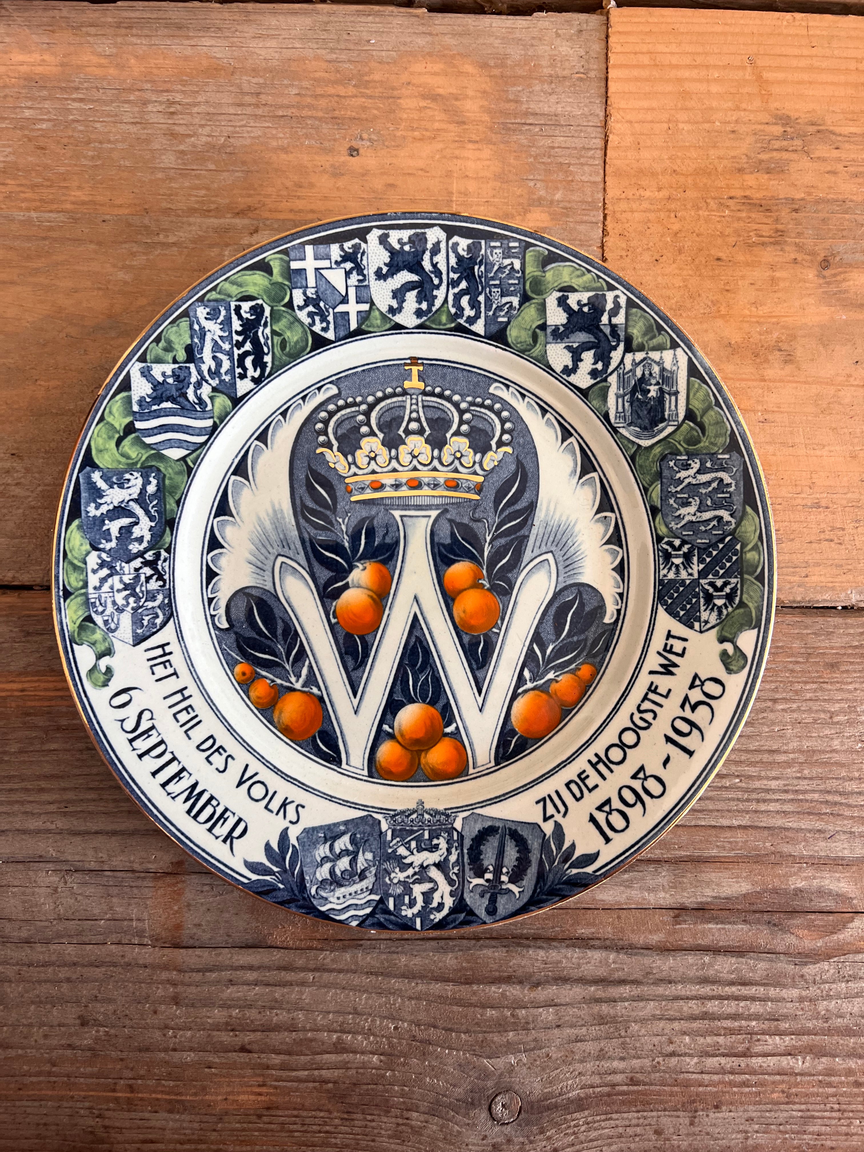 Gedenkbord Wilhemina Heil des Volks