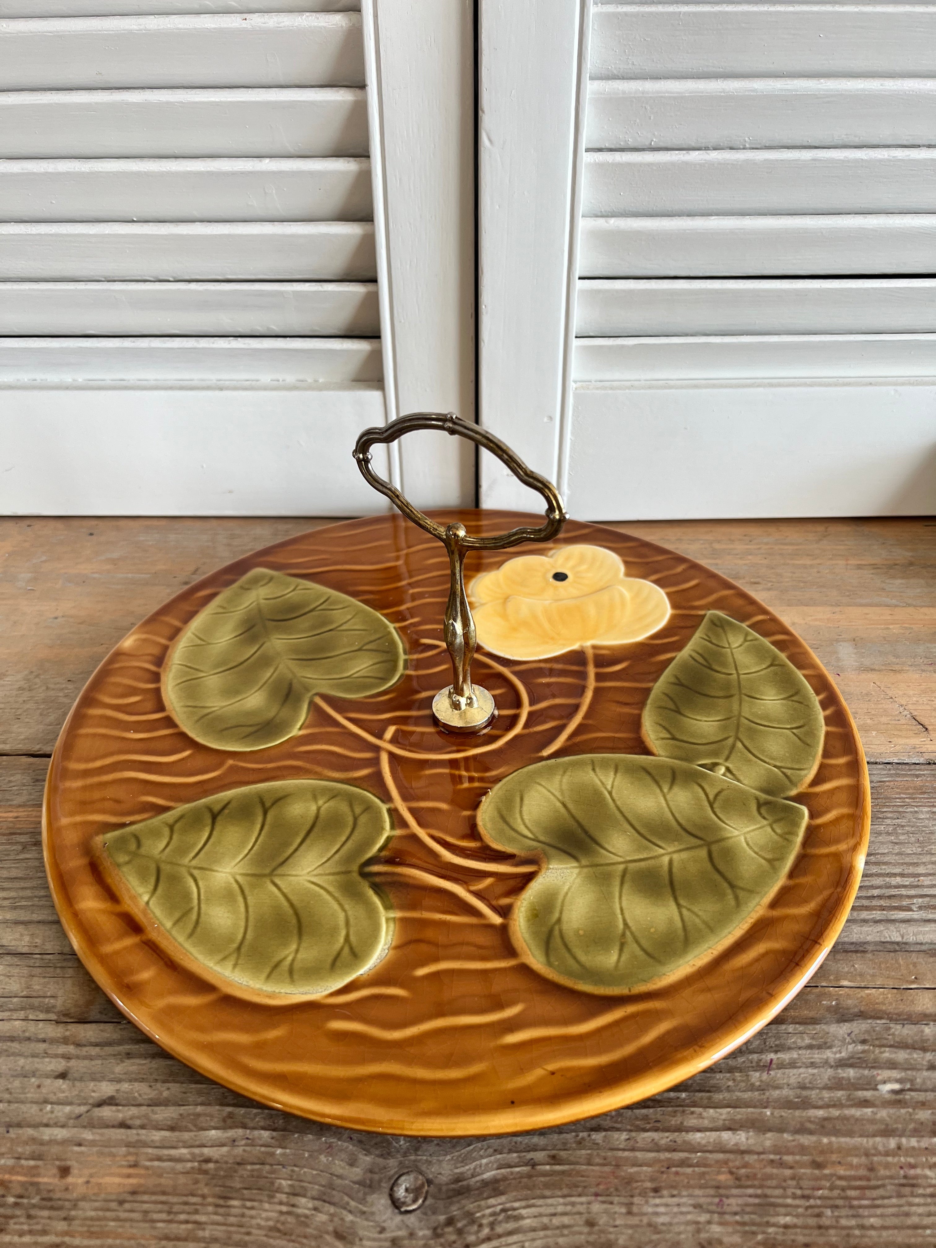 Kaasplateau Sarreguemines waterlelie jaren 70