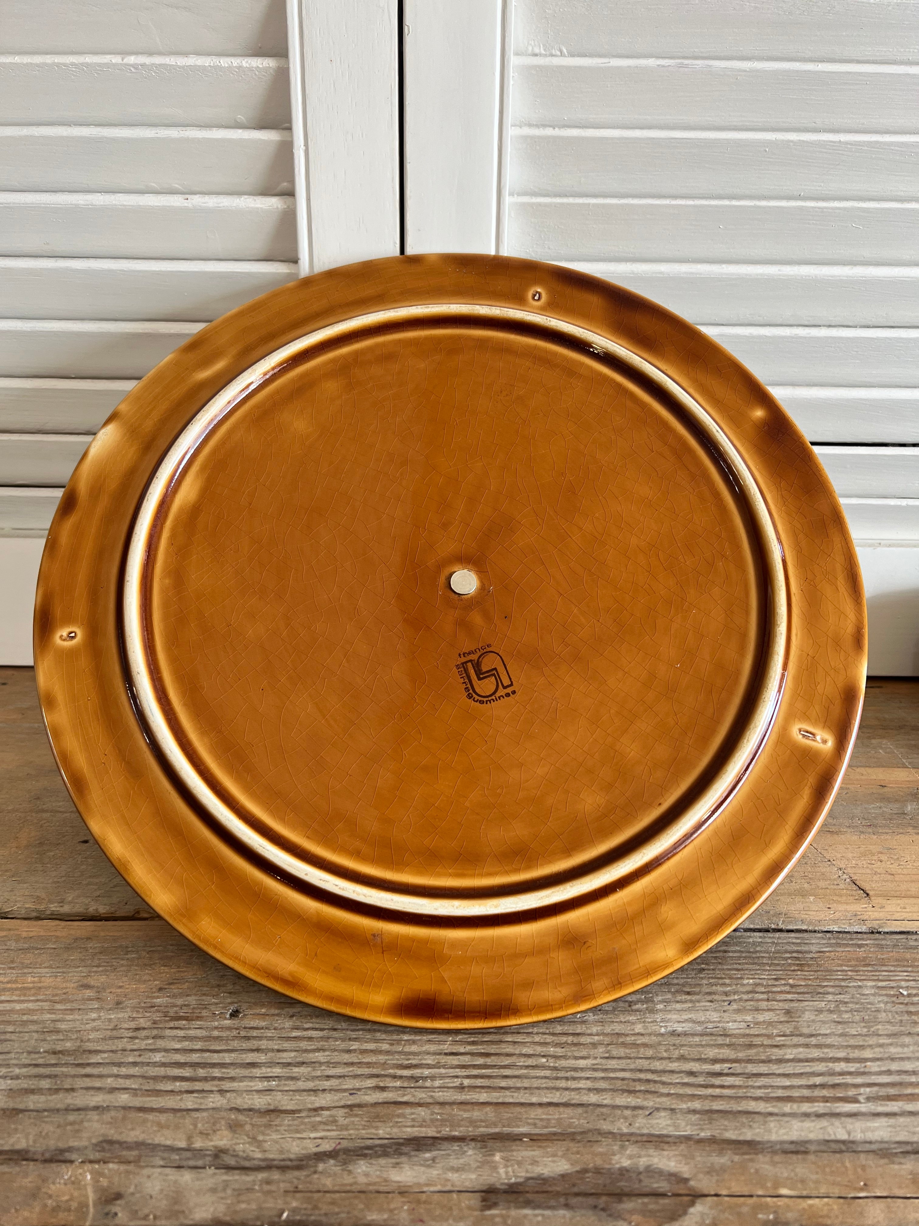 Sarreguemines Waterlelie Majolica serveerbord